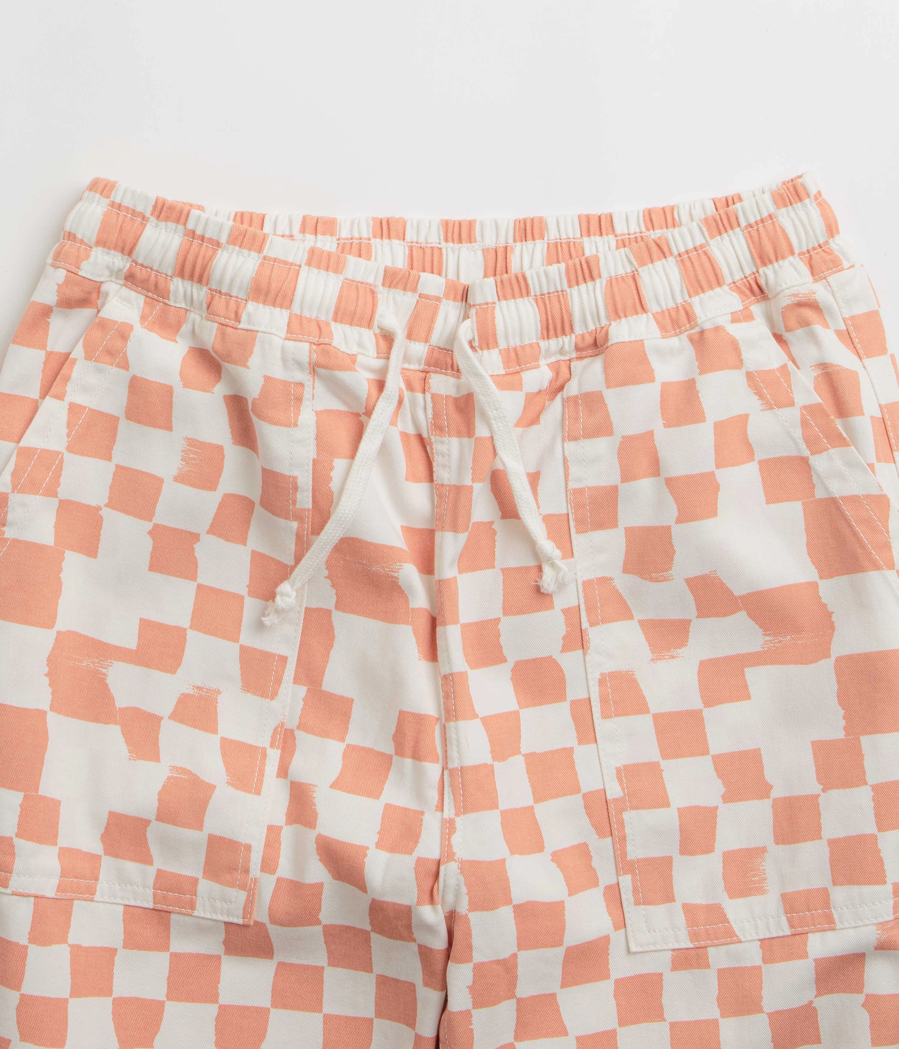 Flared bottom Flexible Gusset Design Service Works Printed Chef Pants - Salmon Checker