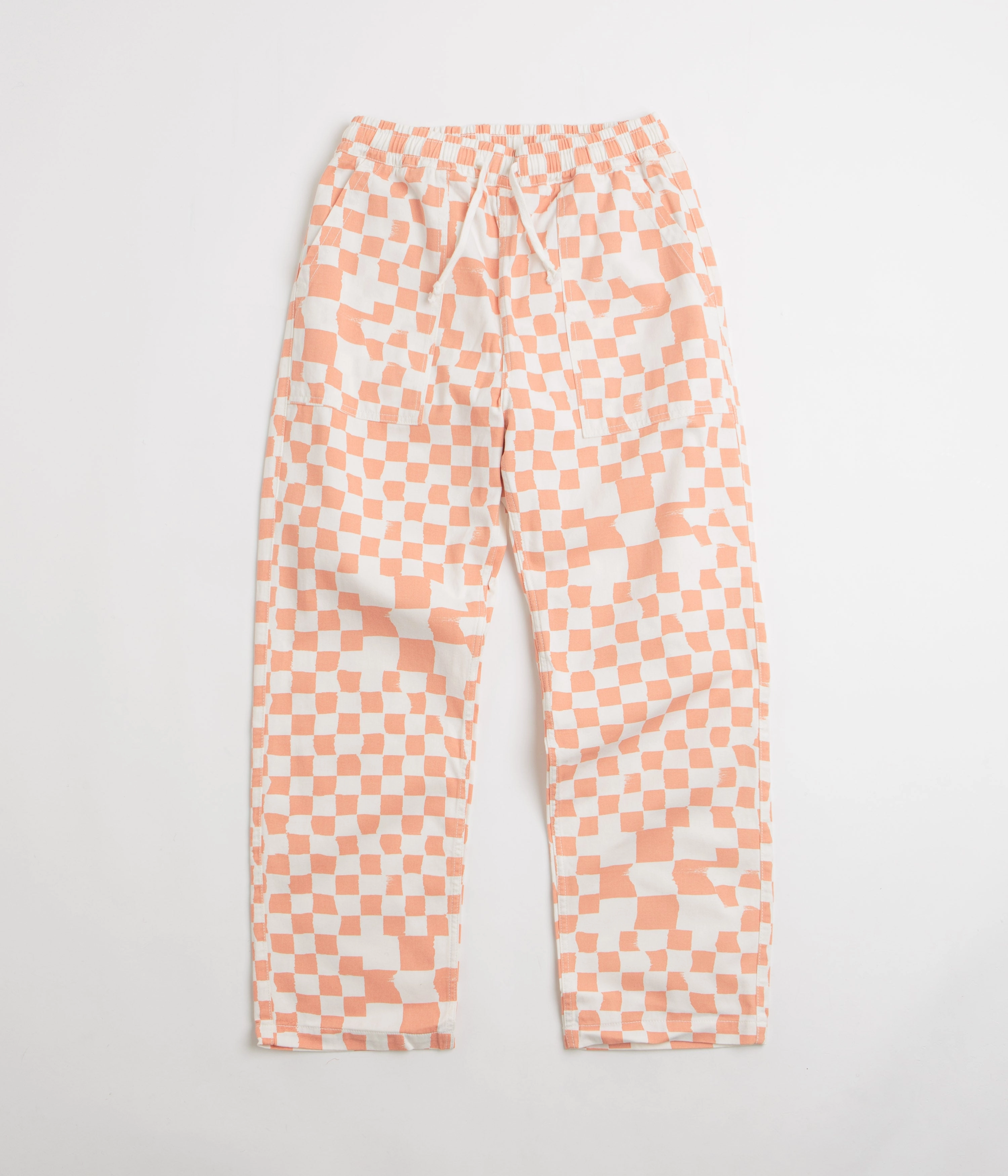 Service Works Printed Chef Pants - Salmon Checker Casual Comfort Layers Tagless label