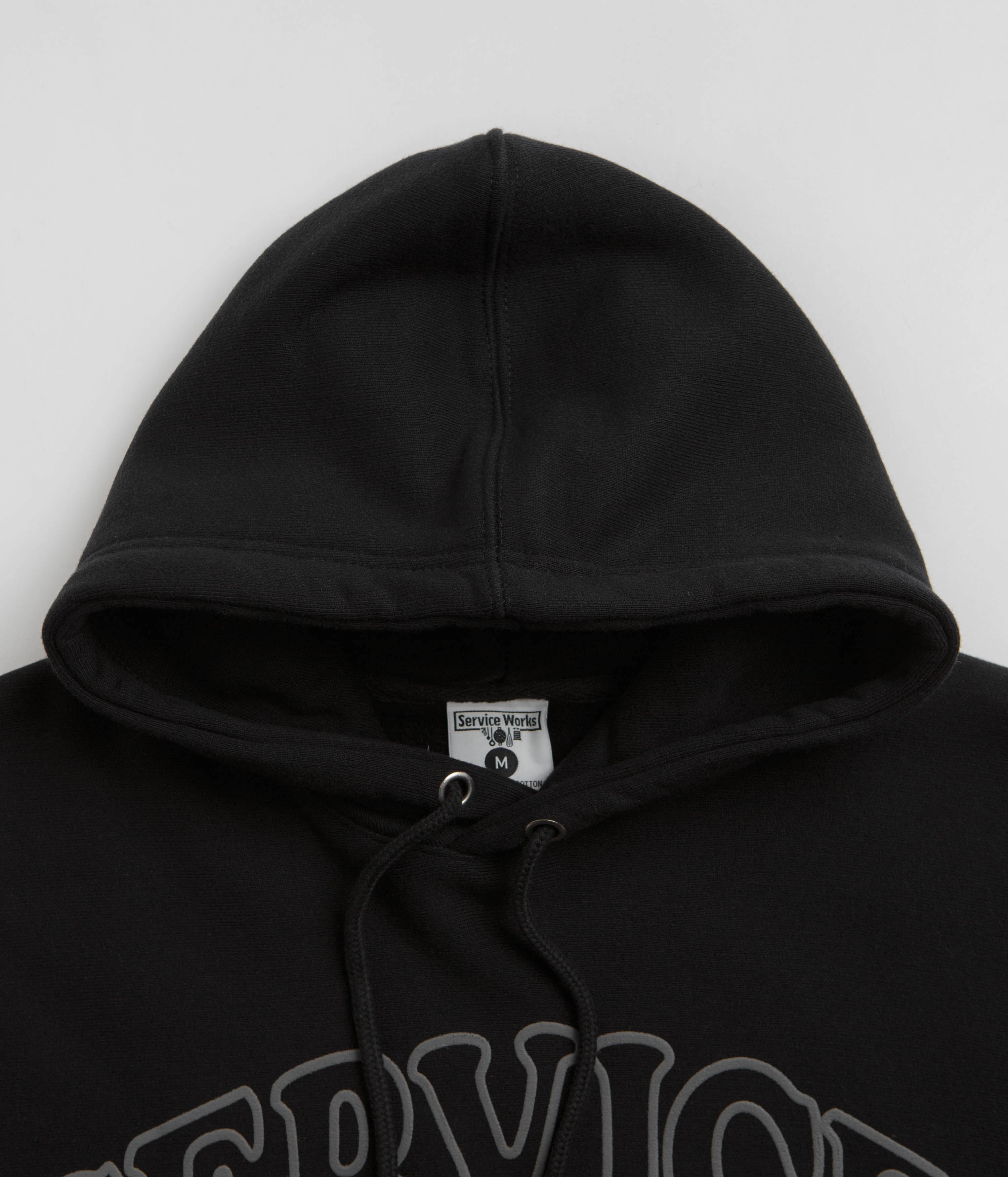 Service Works Service Arch Logo Hoodie - Black stage outfit Street Mode