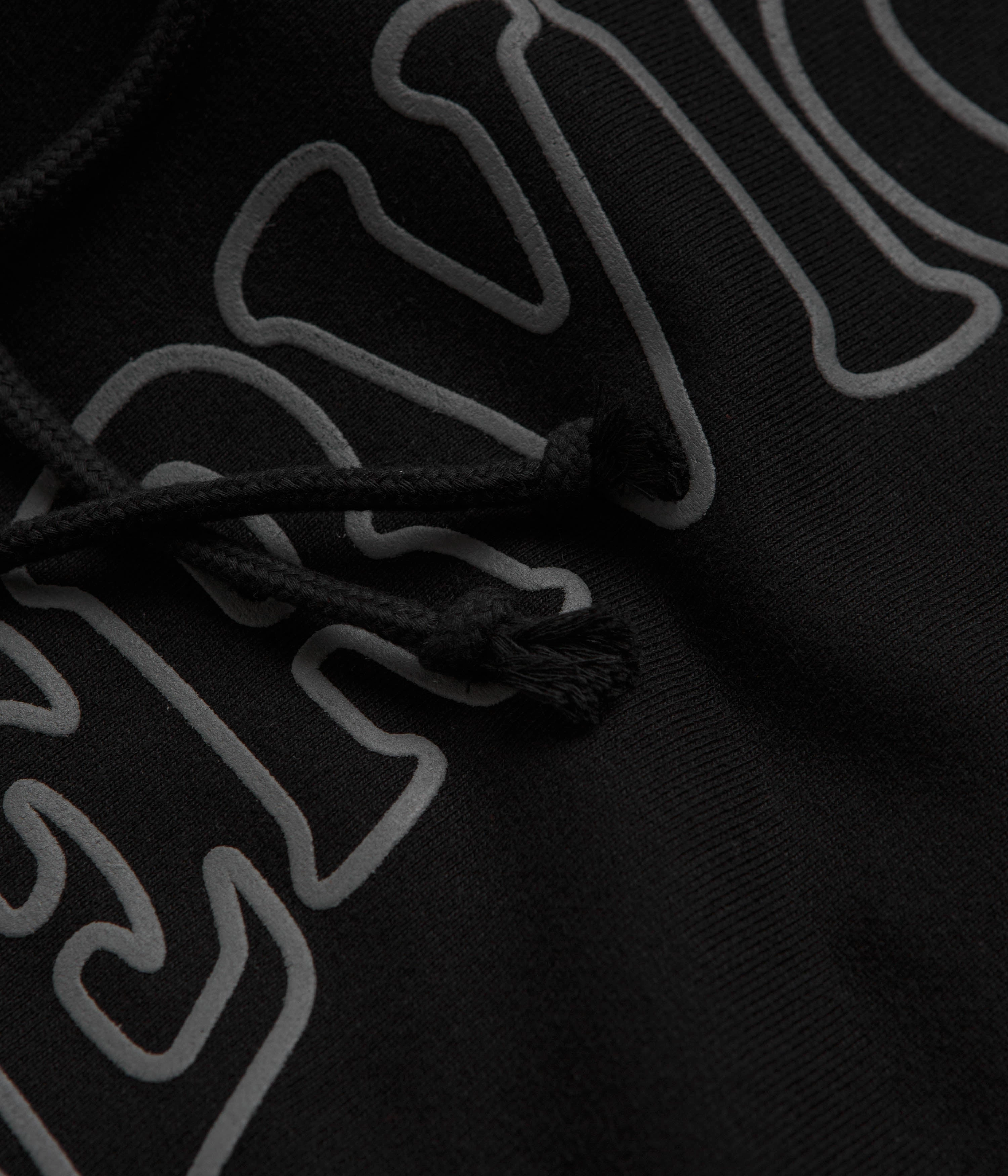 Service Works Service Arch Logo Hoodie - Black Skater Vibe Shiny Finish