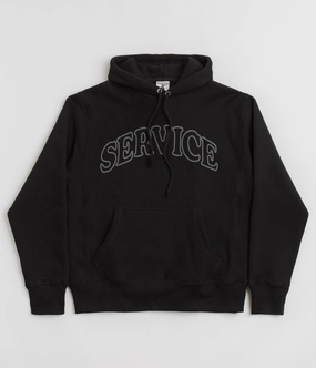Comfort Fit Seamless Side Panels Service Works Service Arch Logo Hoodie - Black