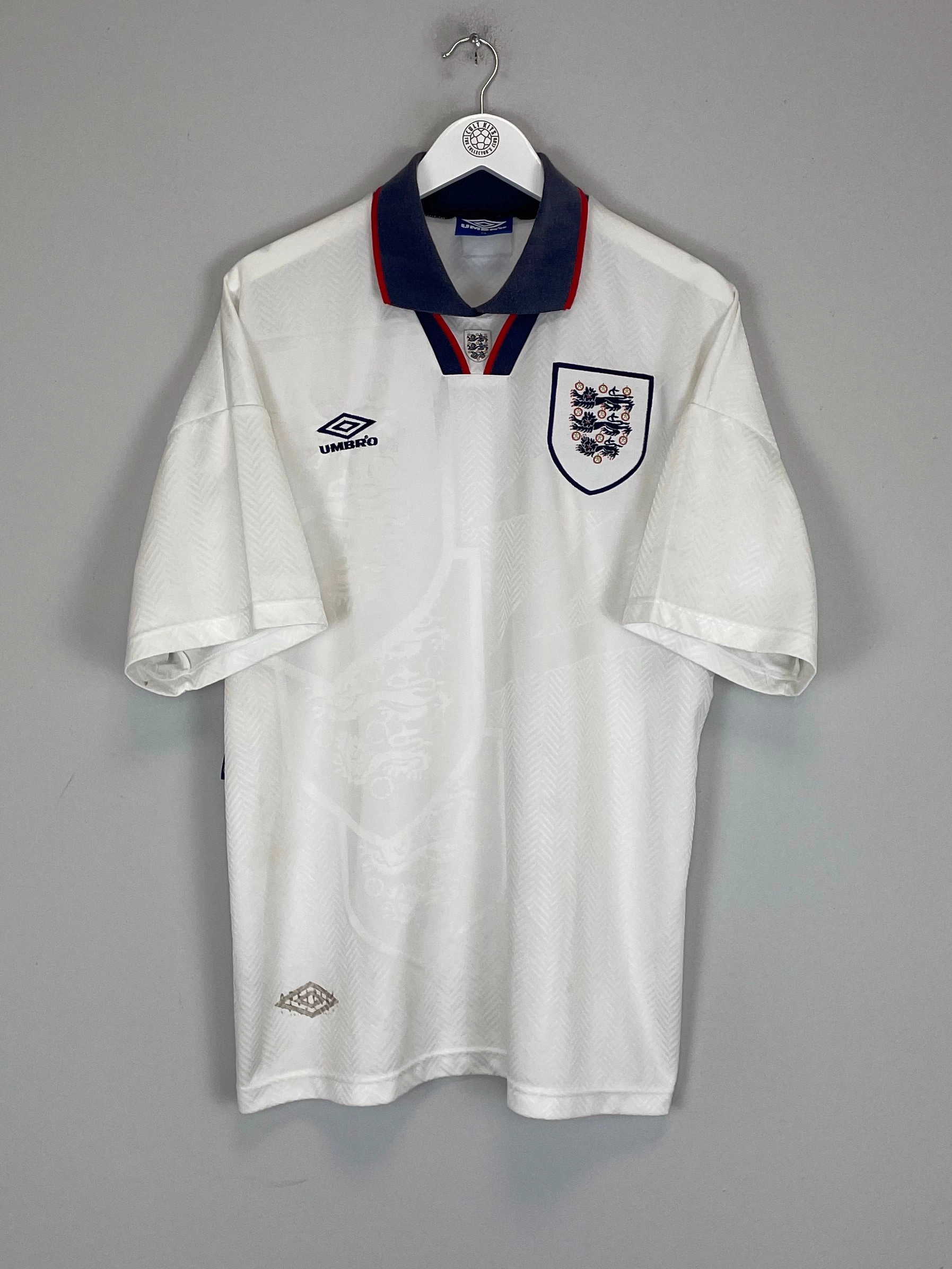 Movement Support Active Hours 1993/95 ENGLAND HOME SHIRT (XL) UMBRO