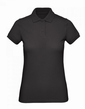 Classic Neckline Refined Layer Ladies Inspire Organic Polo | BLACK