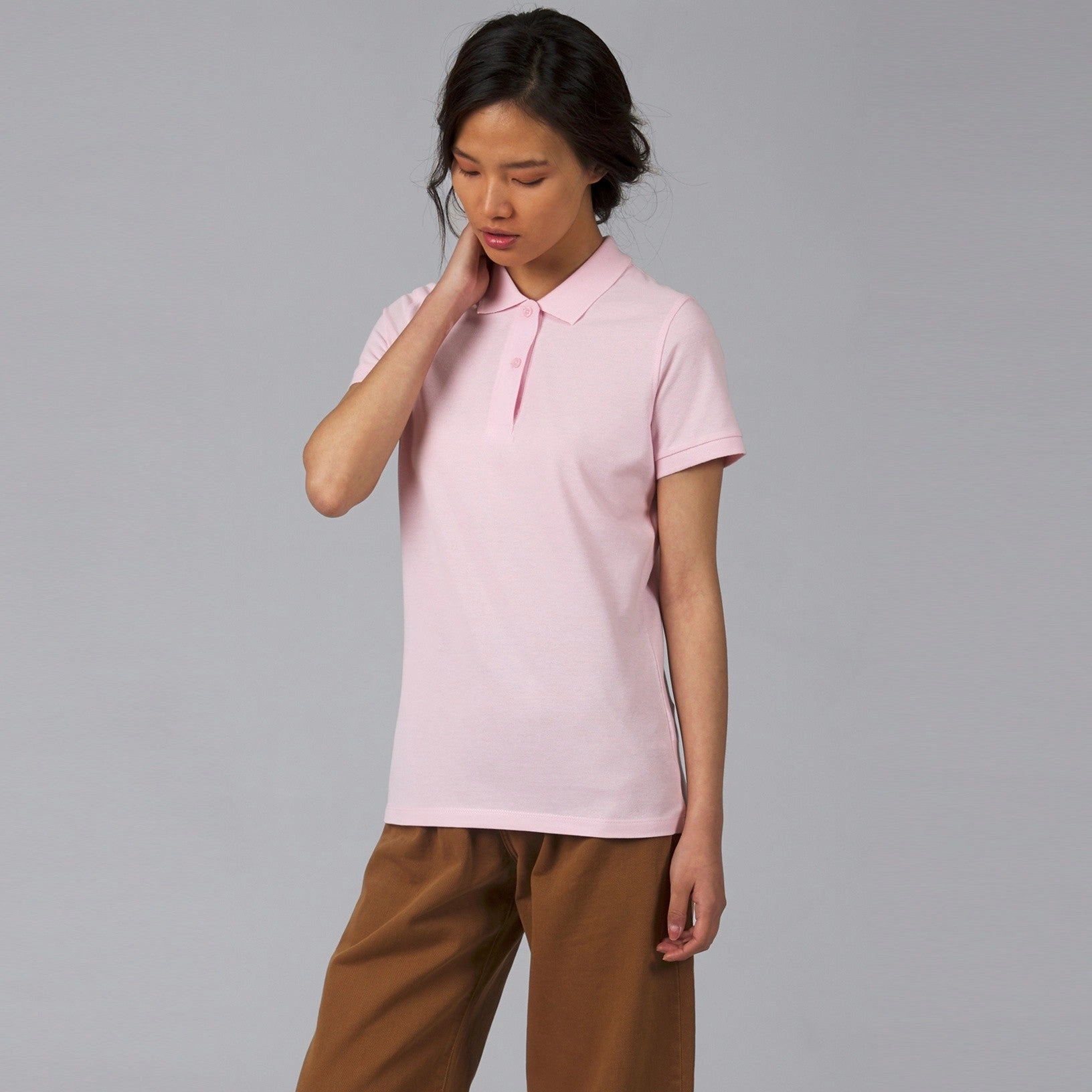 Ladies Inspire Organic Polo | BLACK High-Quality Stitching