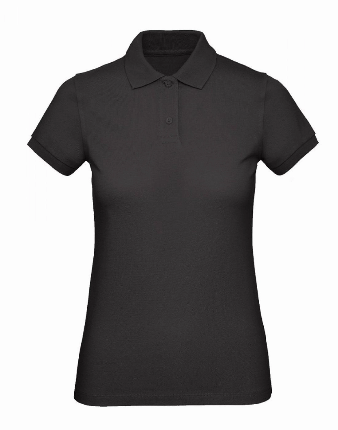 Classic Neckline Refined Layer Ladies Inspire Organic Polo | BLACK