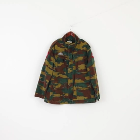 Aftershave Seyntex Men L Jacket Khaki Camouflage Military Paratrooper 90s Army Zip Up Top