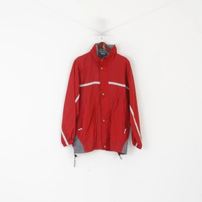 Shamp Men S Jacket Red Nylon Waterproof Vintage Full Zipper Hidden Hood Unisex Top Gender - neutral Smart Wear