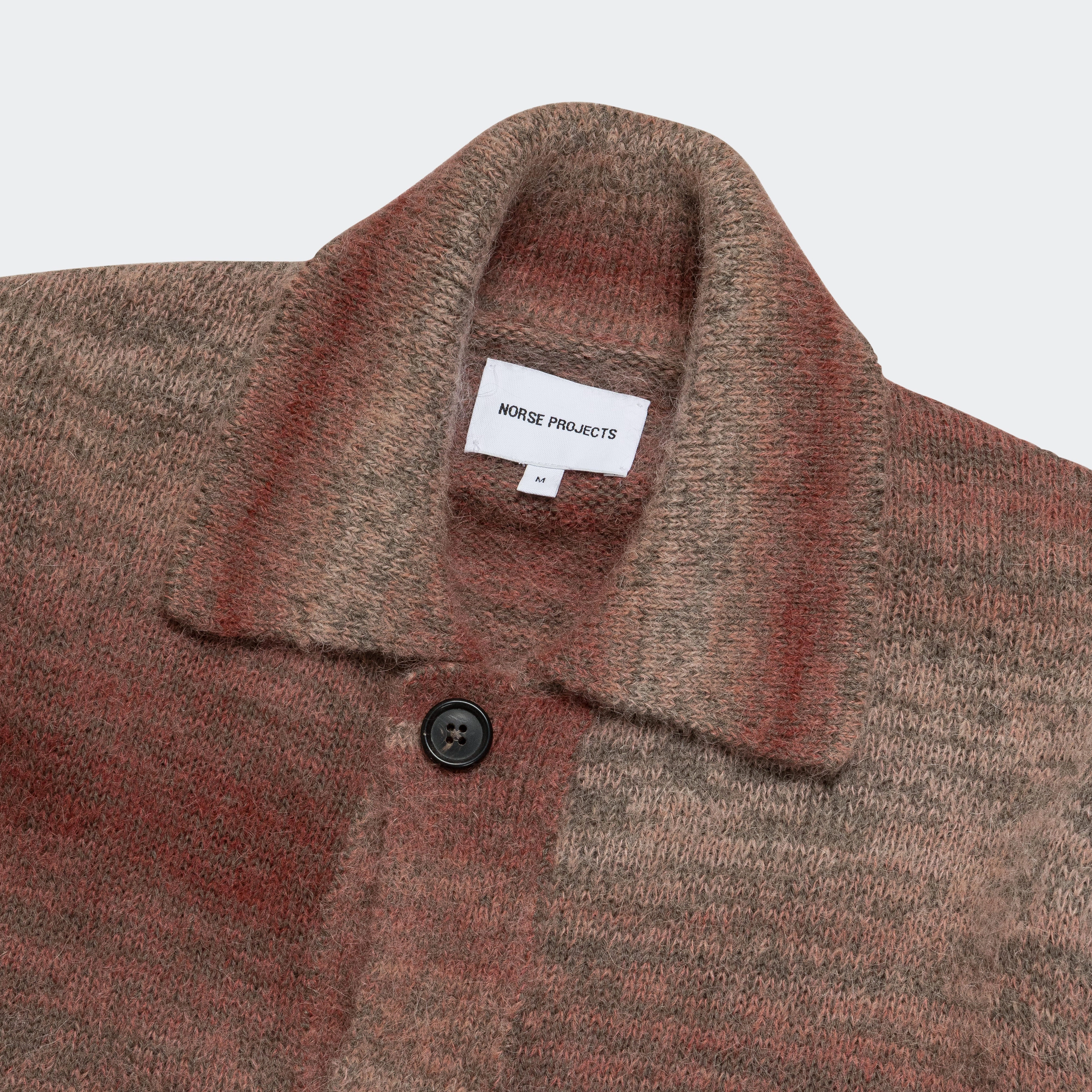 All Season Versatility Roll up sleeves Erik Space Dye Knit Jacket - Blood Orange