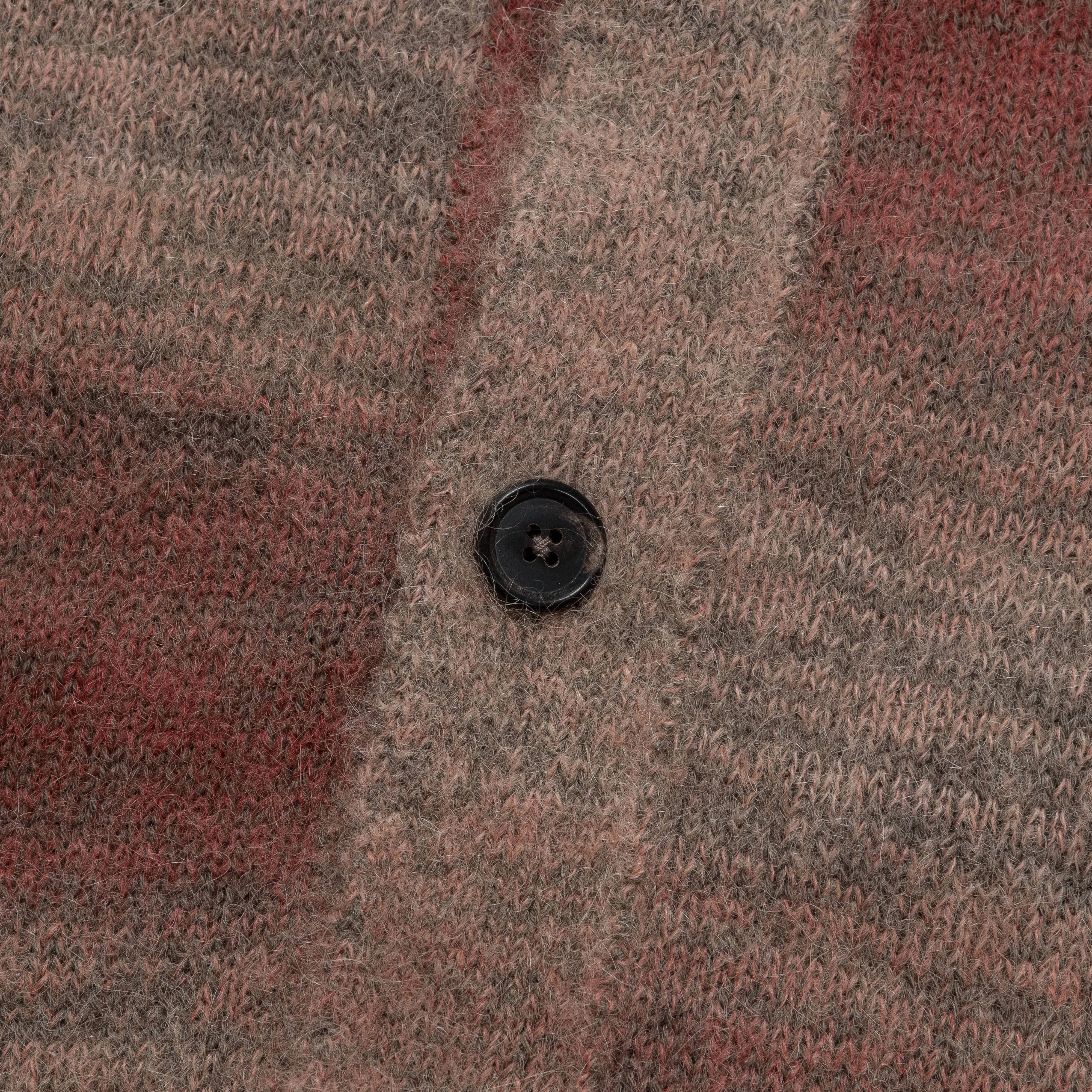 Sunday Walk Style Thermo Regulating Erik Space Dye Knit Jacket - Blood Orange