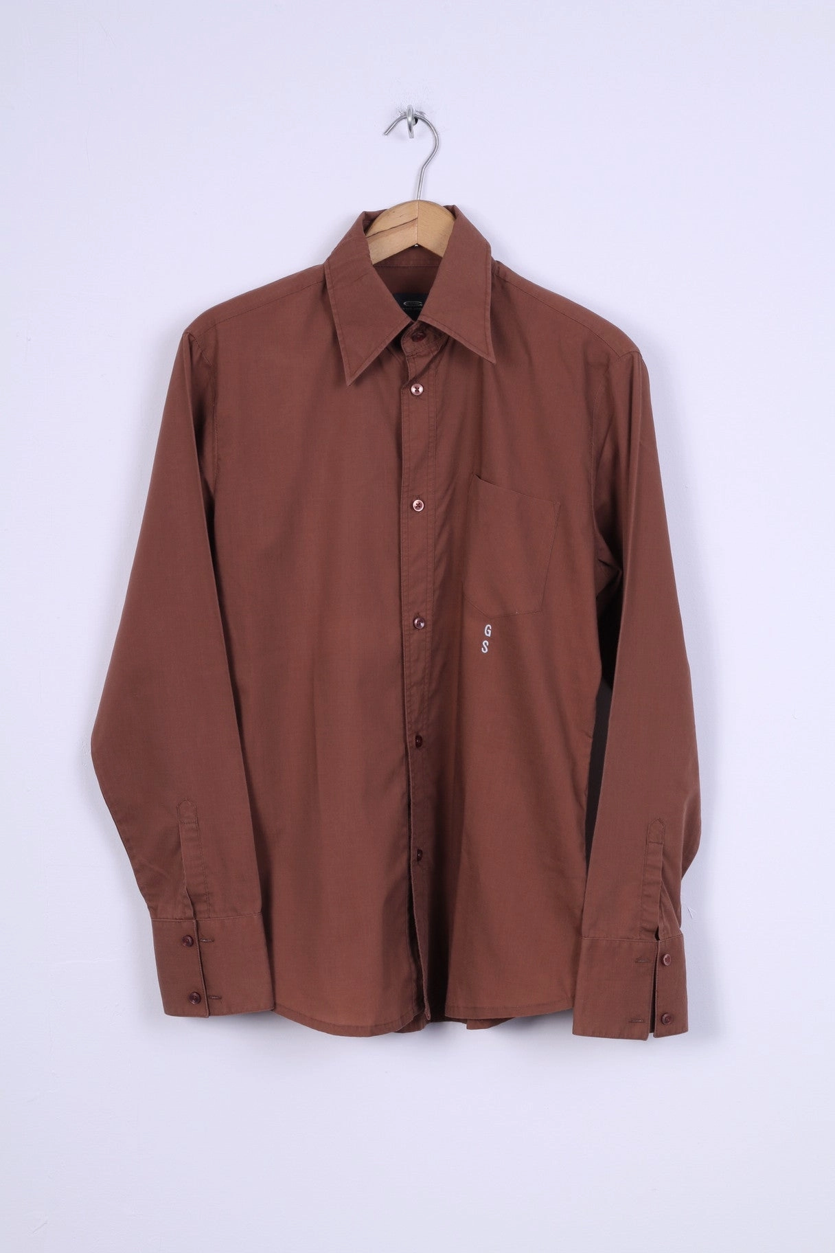 G-Star Mens XL (M) Casual Shirt Brown Long Sleeve Trendy Fashion