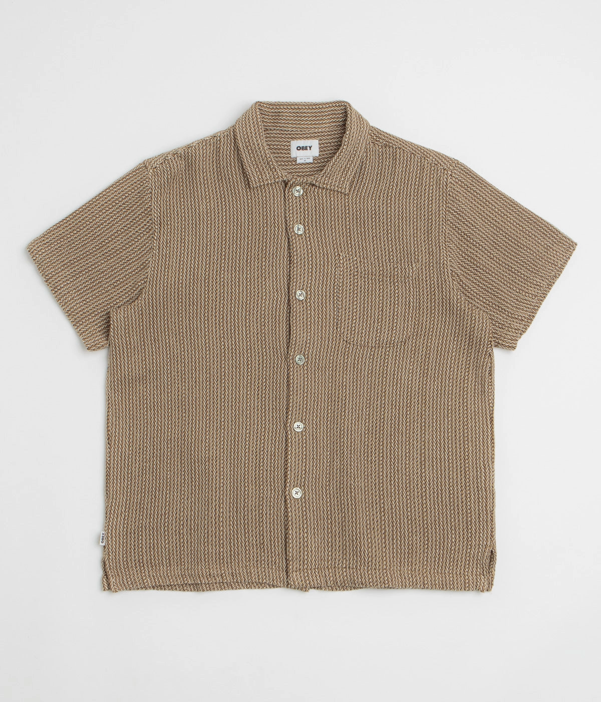 Obey Horace Short Sleeve Shirt - Unbleached Multi Indoor Comfort