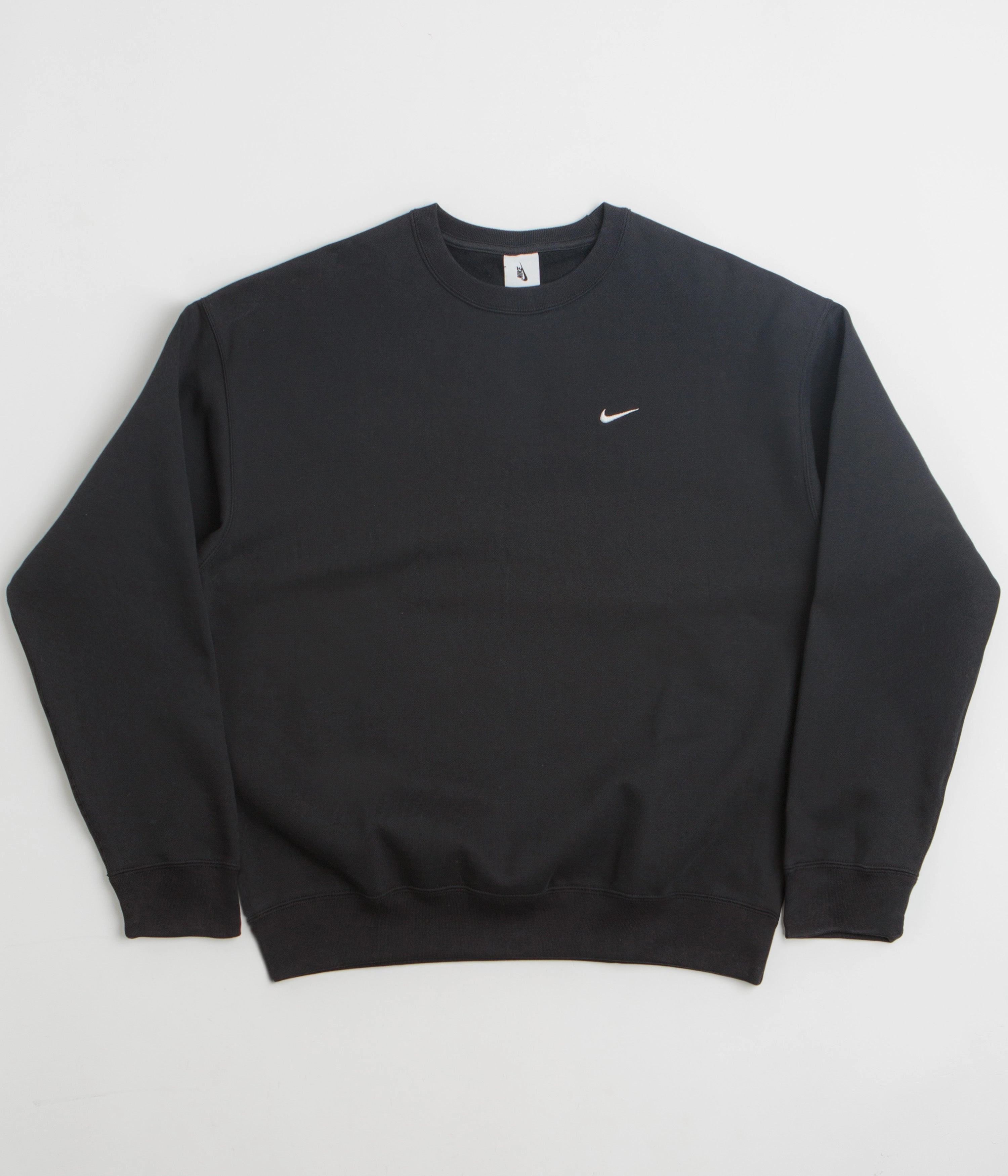 couple wear product marbled pattern Nike Solo Swoosh Crewneck Sweatshirt - Black / White