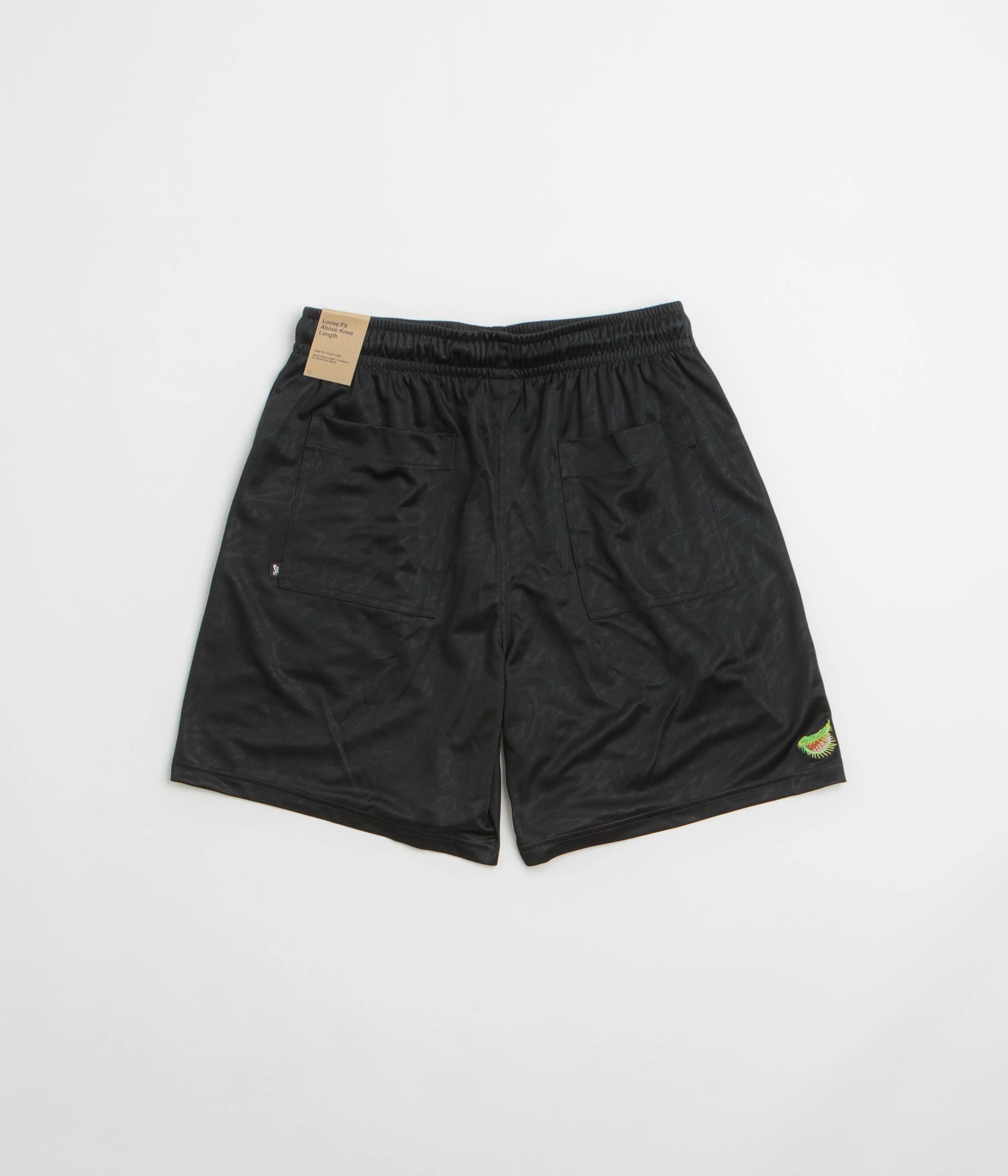 Retro Style Silk Touch Nike SB Jacquard Sport Shorts - Black / White