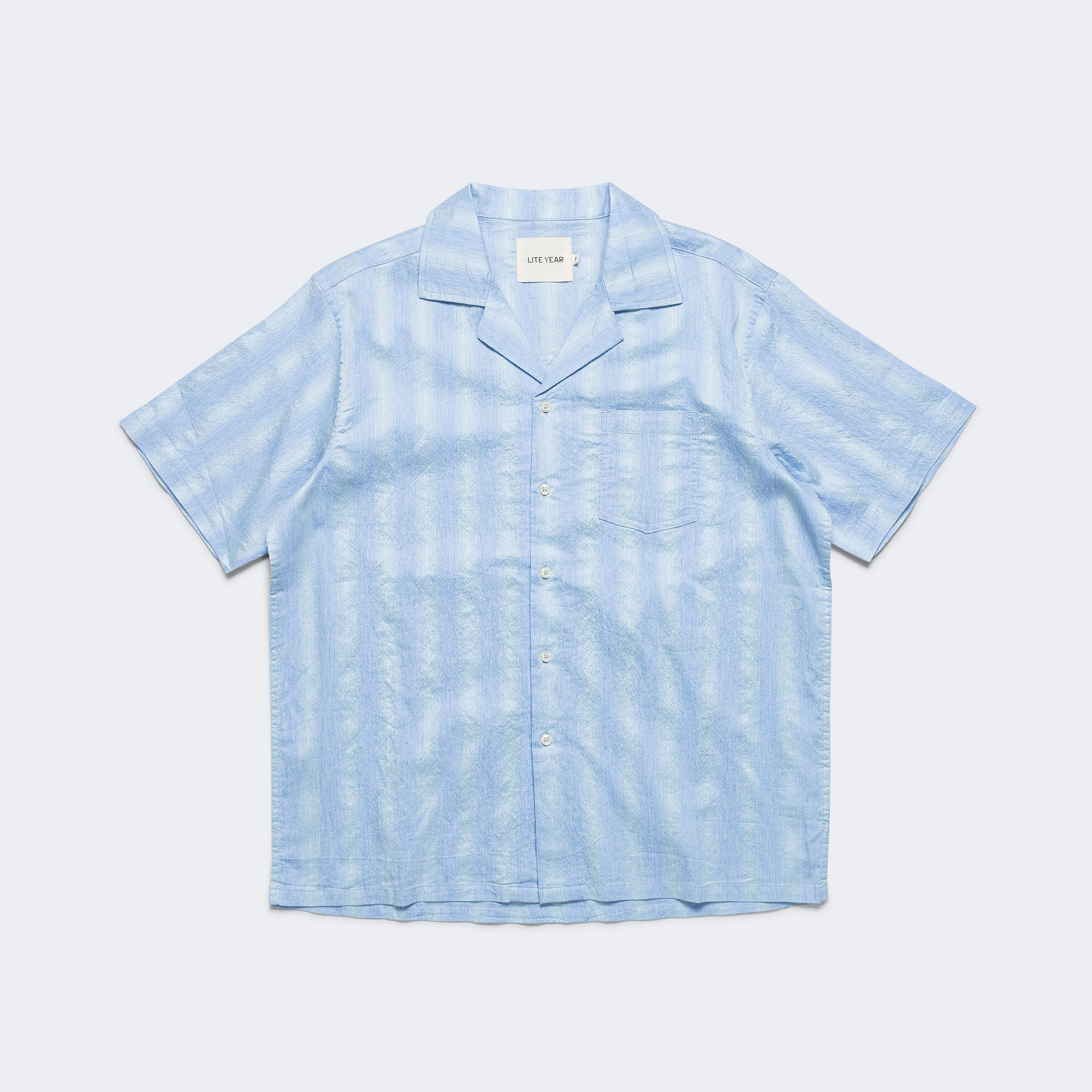 Urban Wear Short Sleeve Camp Collar - Blue Ombre