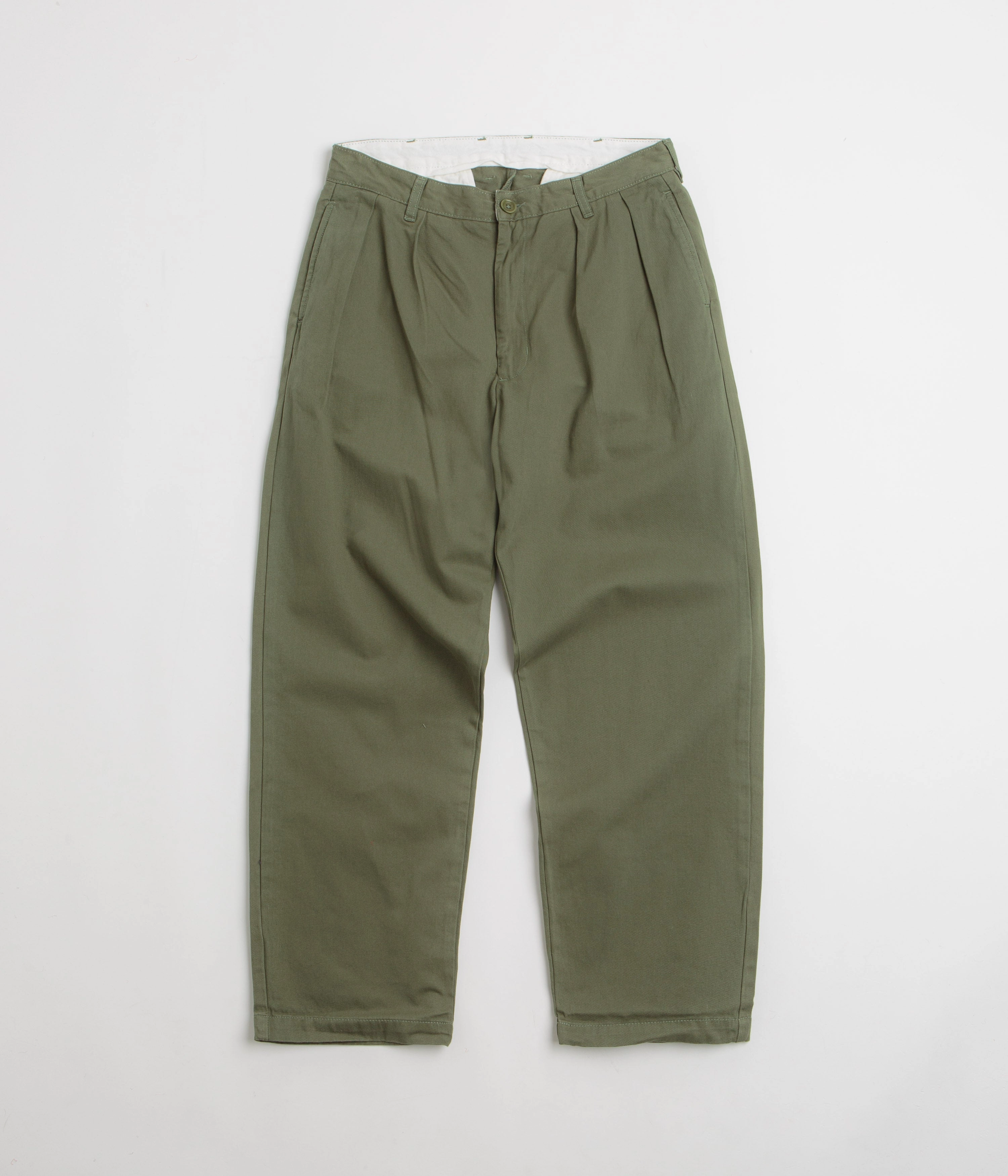 Service Works Drill Part Timer Pants - Olive ElasticCuffs