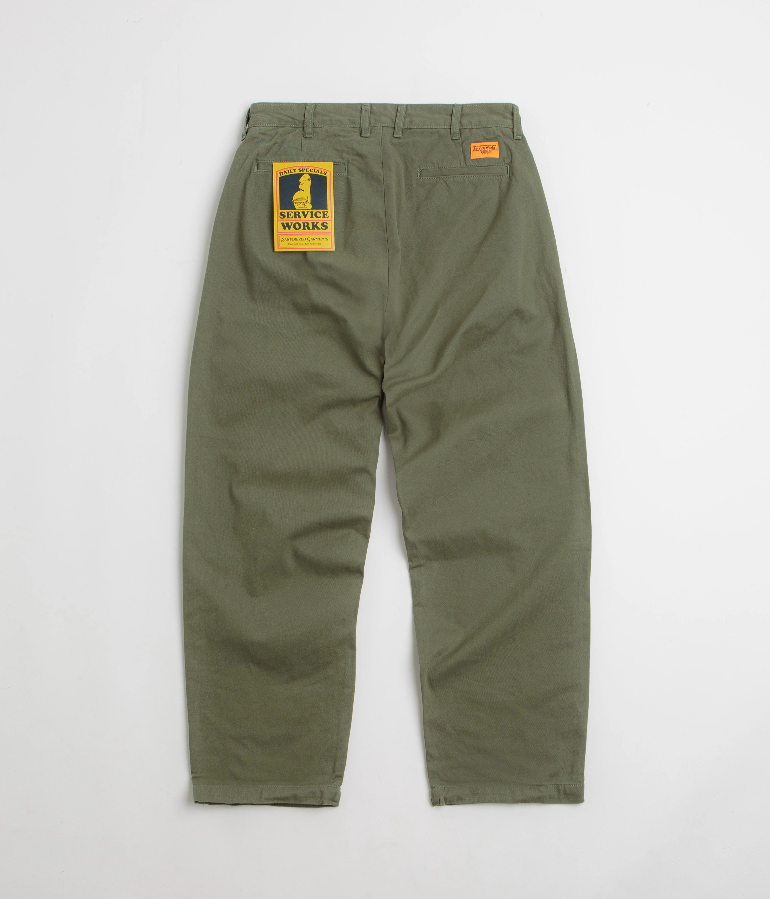 Service Works Drill Part Timer Pants - Olive High Rise