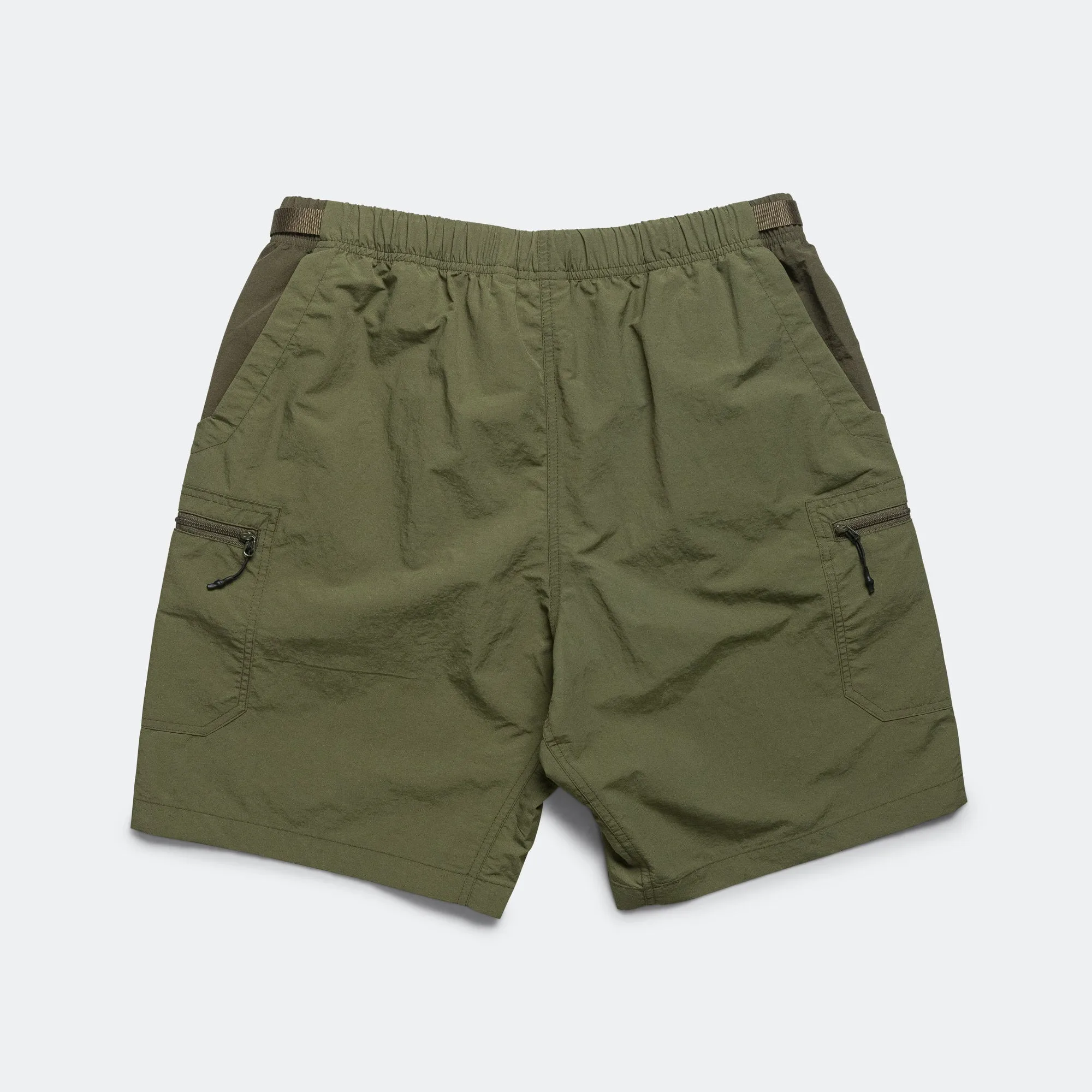 warm weather Double Layered Reinforcement Nylon Utility Short - Olive