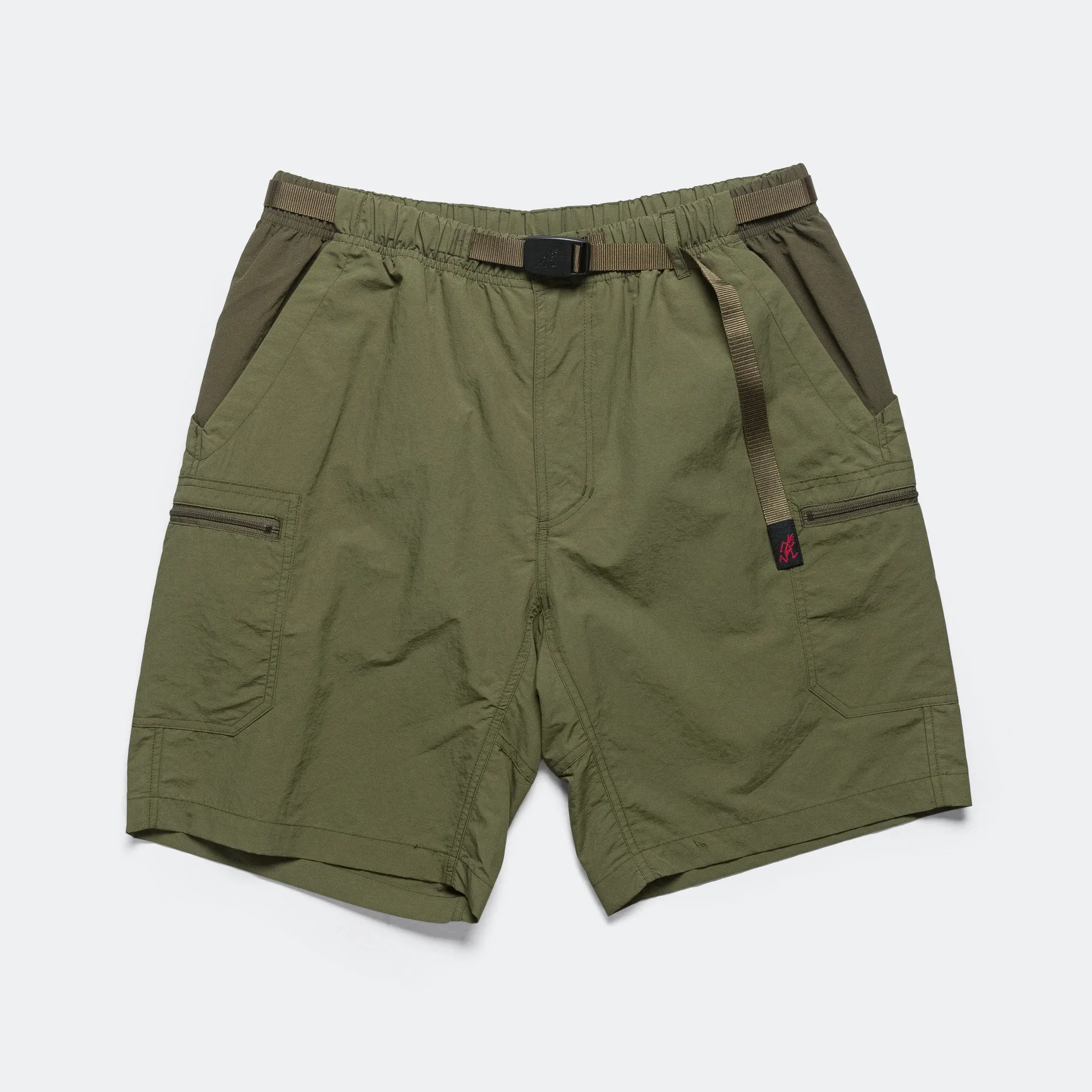 Nylon Utility Short - Olive Flex Waist System Modern Design