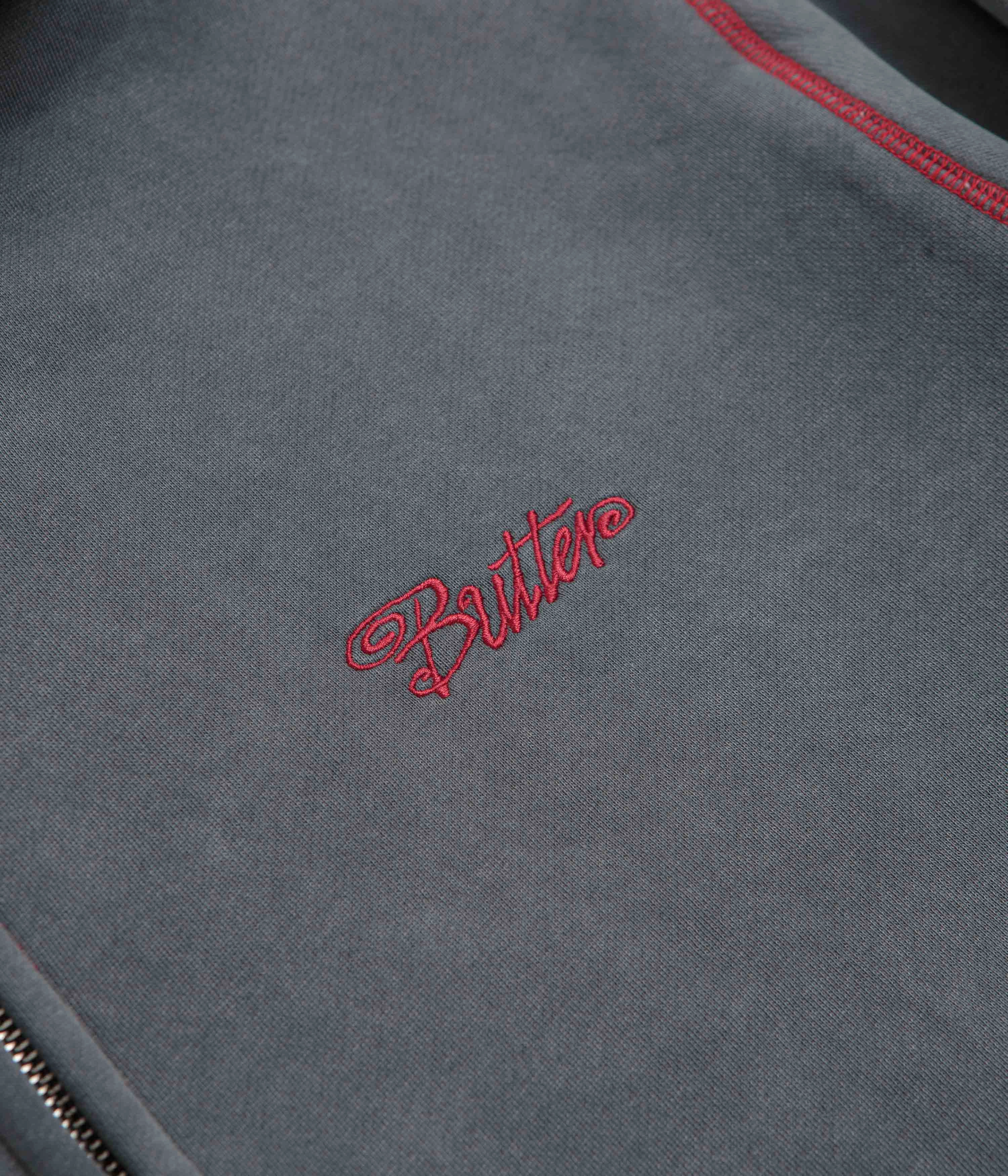 Butter Goods Jive Zip-Thru Hoodie - Washed Black Indoor Wear Chic Street