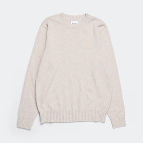 Contrast Trim Accent Sigfred Cashmere Sweater - Ecru