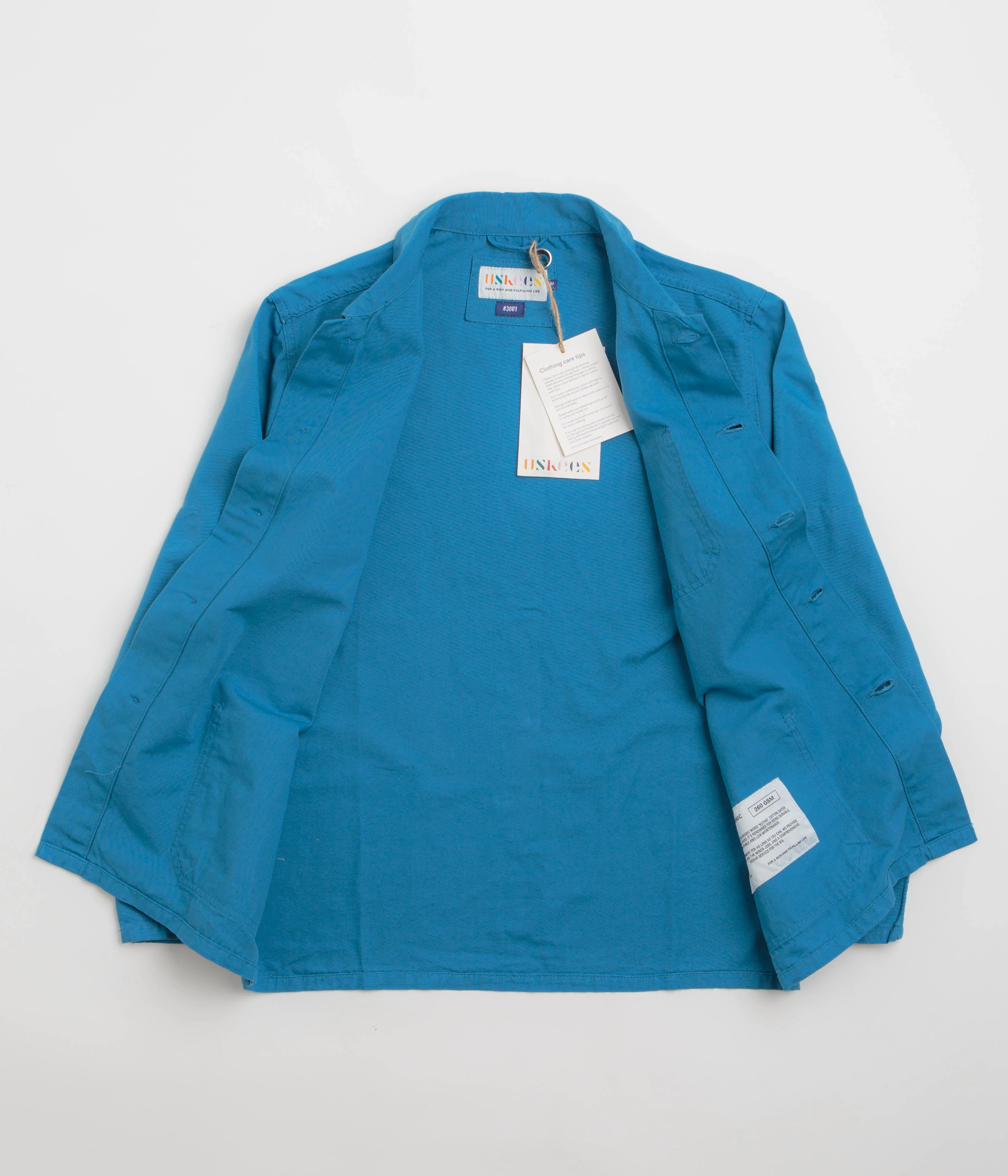 Bestseller Quiet Color Uskees 3001 Buttoned Overshirt - Bright Blue