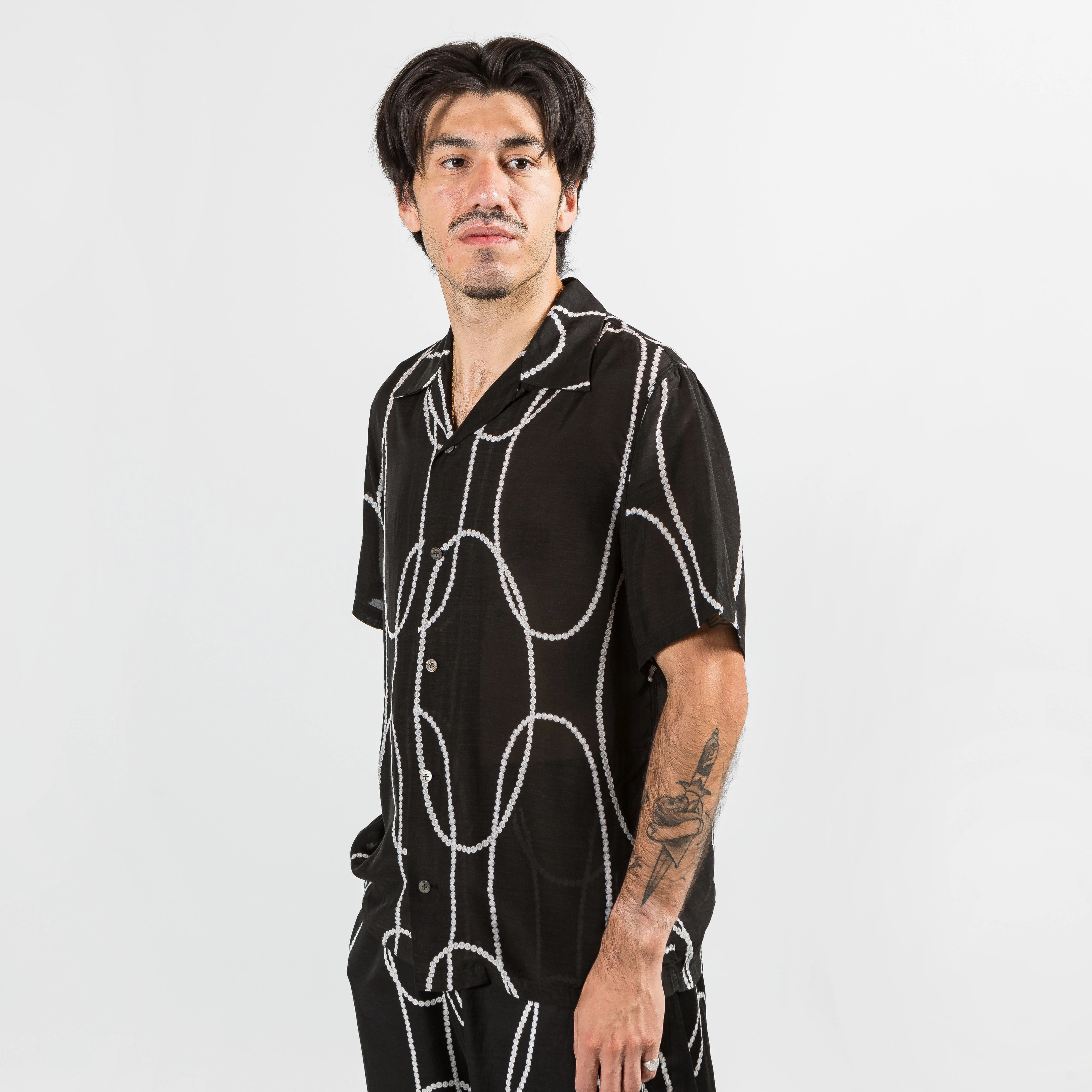 Petite Option Silk Rayon PEARL-KATABIRA Aloha - Black