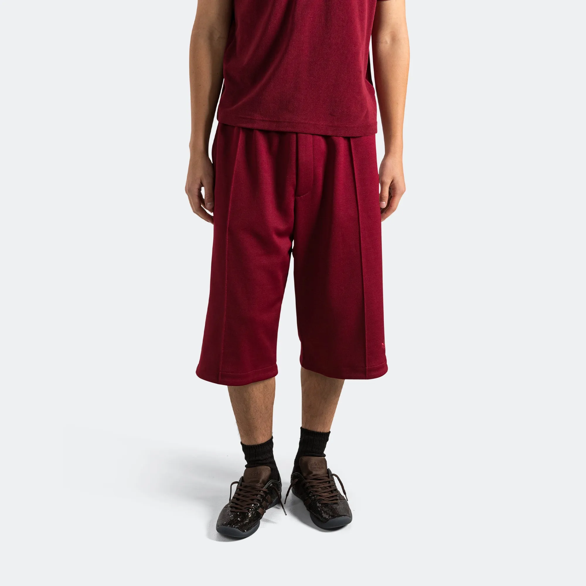 Relaxed Design Track Short x Wales Bonner - Collegiate Burgundy