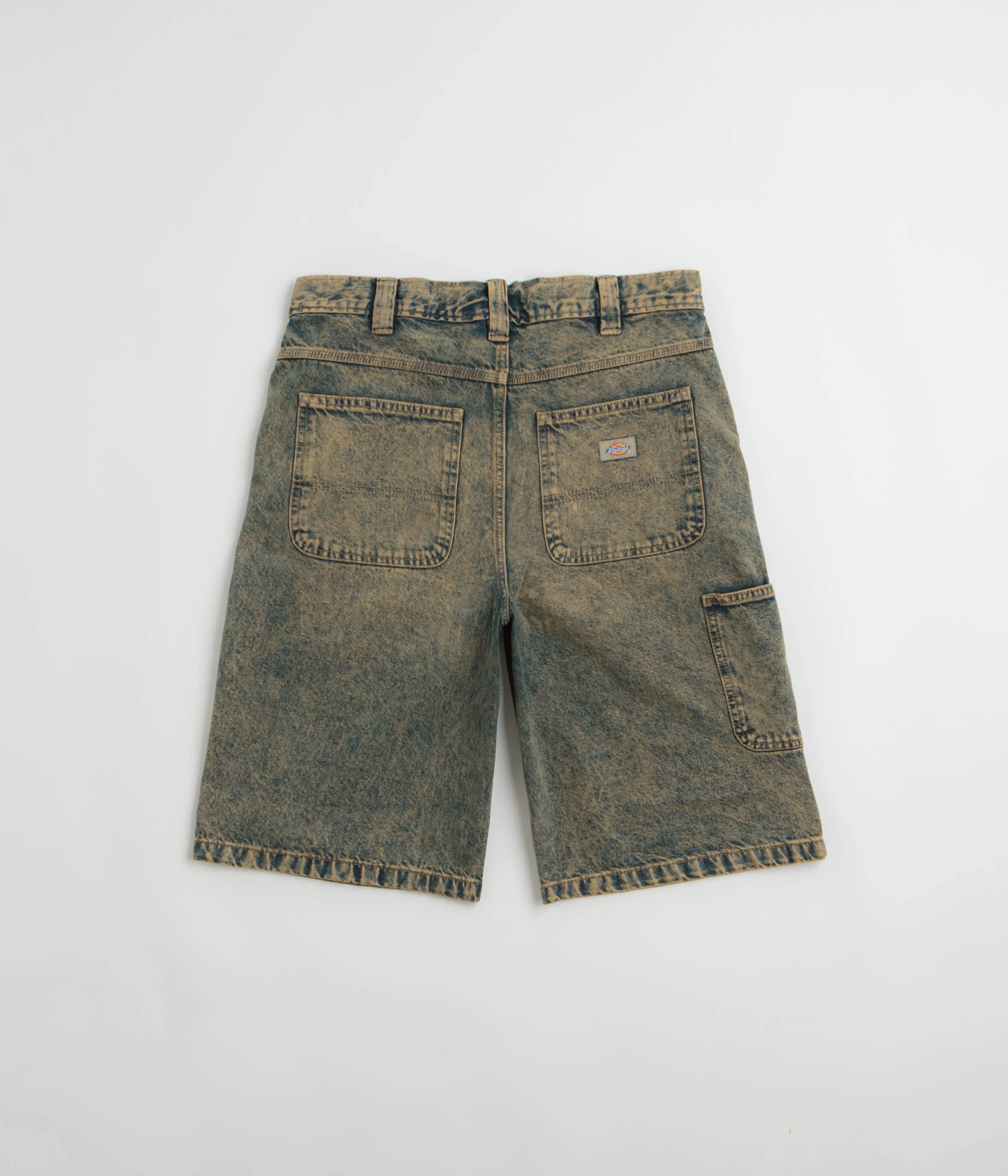 Airy Design Dickies Madison Denim Shorts - Yellow Fade Indigo