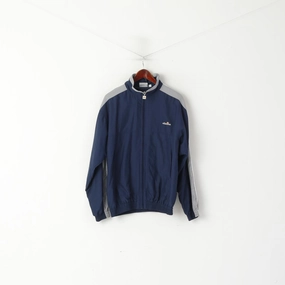 Ellesse Men M Jacket Navy Sportswear Full Zip Vintage Bomber track Top Effortless Wear Relax Shell