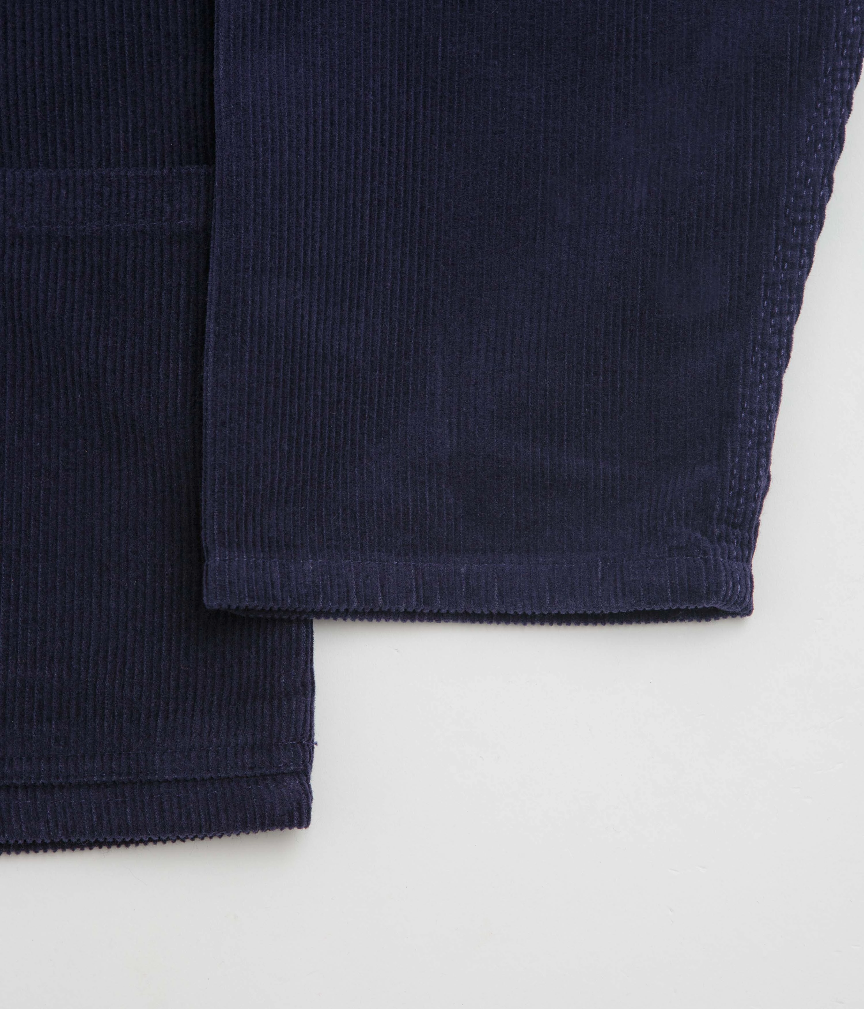 Uskees 3001 Cord Buttoned Overshirt - Deep Indigo Resilience