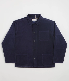 Thermal Jacket Trail Use Uskees 3001 Cord Buttoned Overshirt - Deep Indigo
