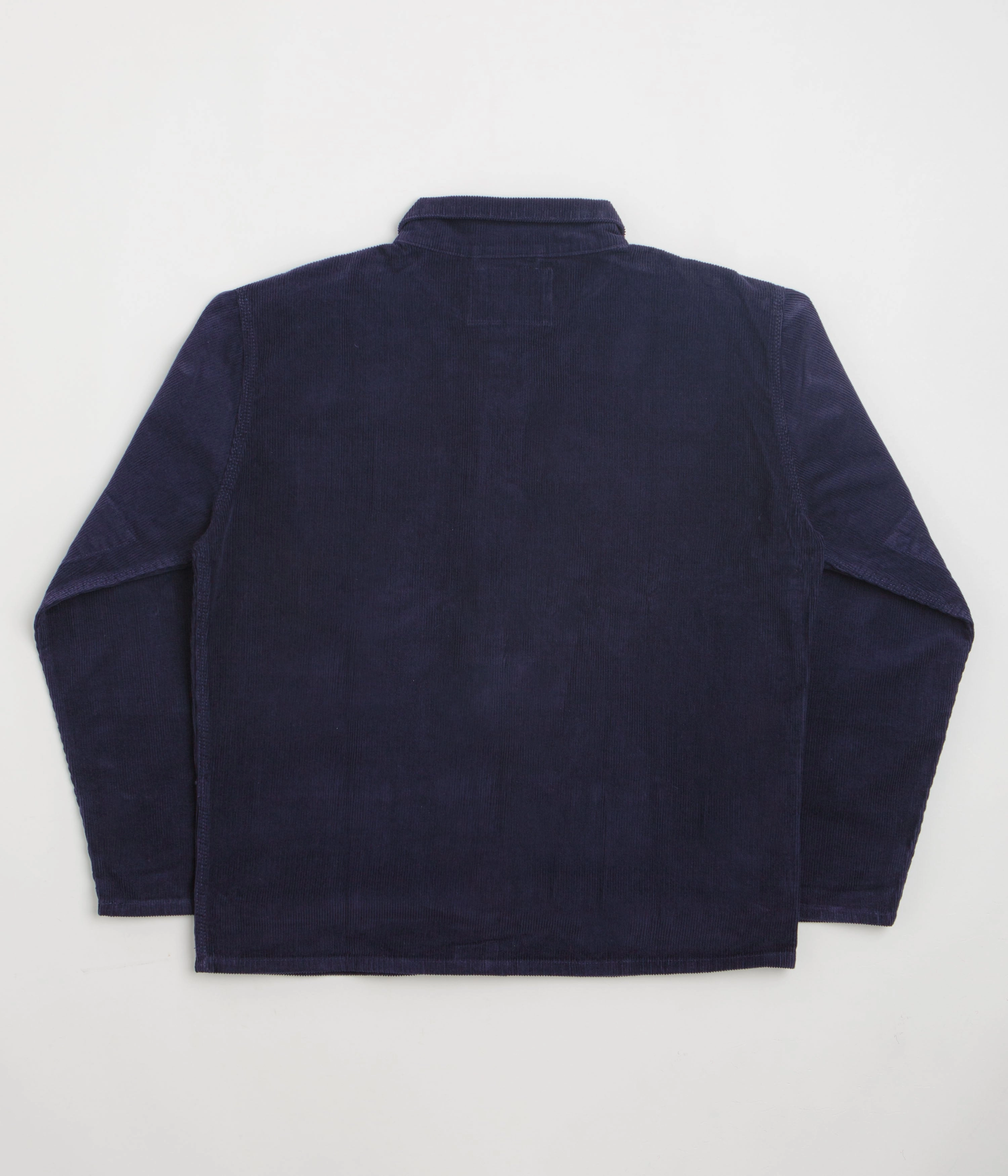 Uskees 3001 Cord Buttoned Overshirt - Deep Indigo snowboarding Raglan Sleeve Construction