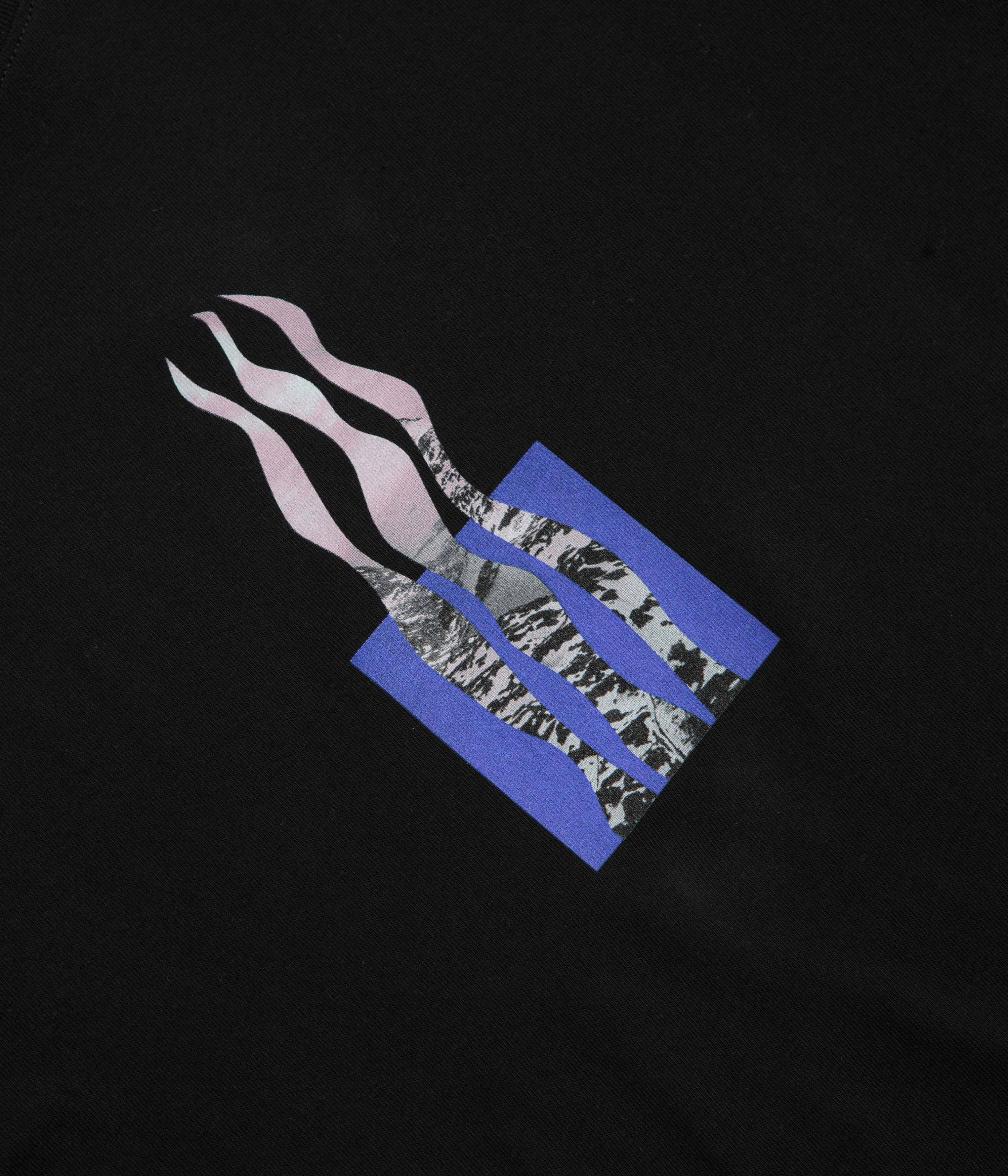 Casual Look Wear Comfortable Layer Poetic Collective Flames T-Shirt - Black