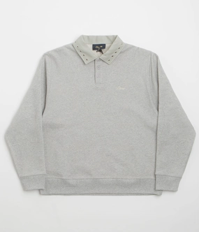 Pullover Design Stretchable Cloth Dime Wave Rugby Shirt - Heather Grey