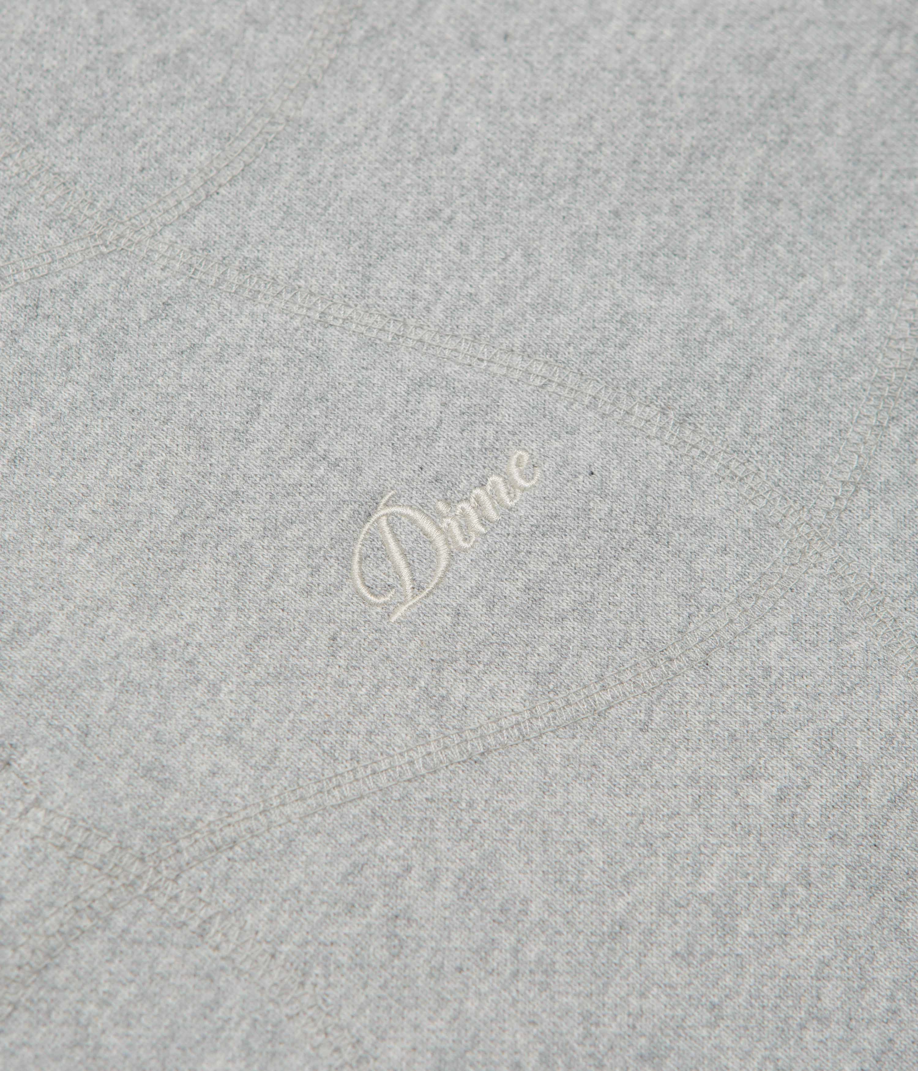 Dime Wave Rugby Shirt - Heather Grey Seamless Shoulder Construction Versatile Design