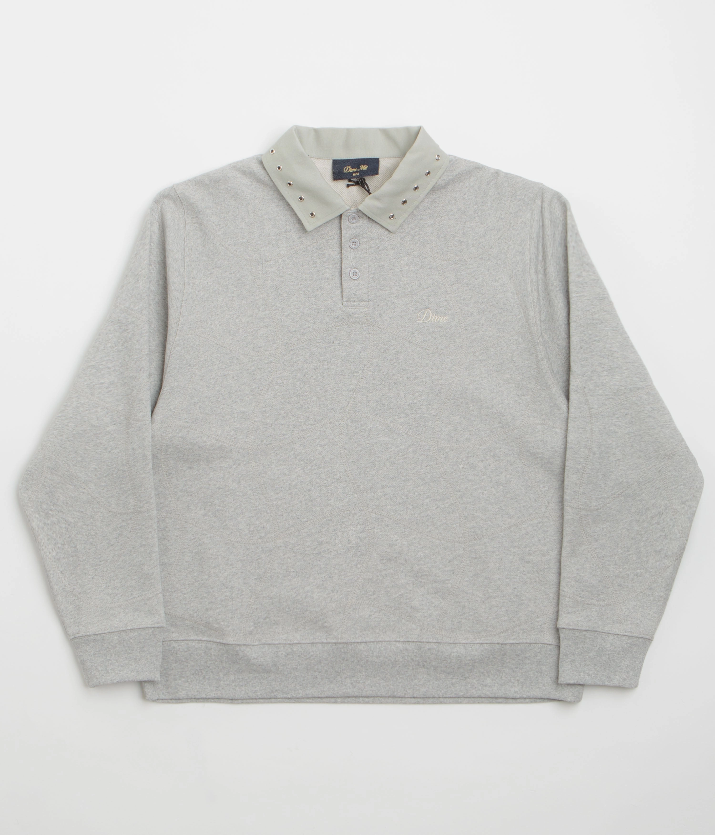 Pullover Design Stretchable Cloth Dime Wave Rugby Shirt - Heather Grey