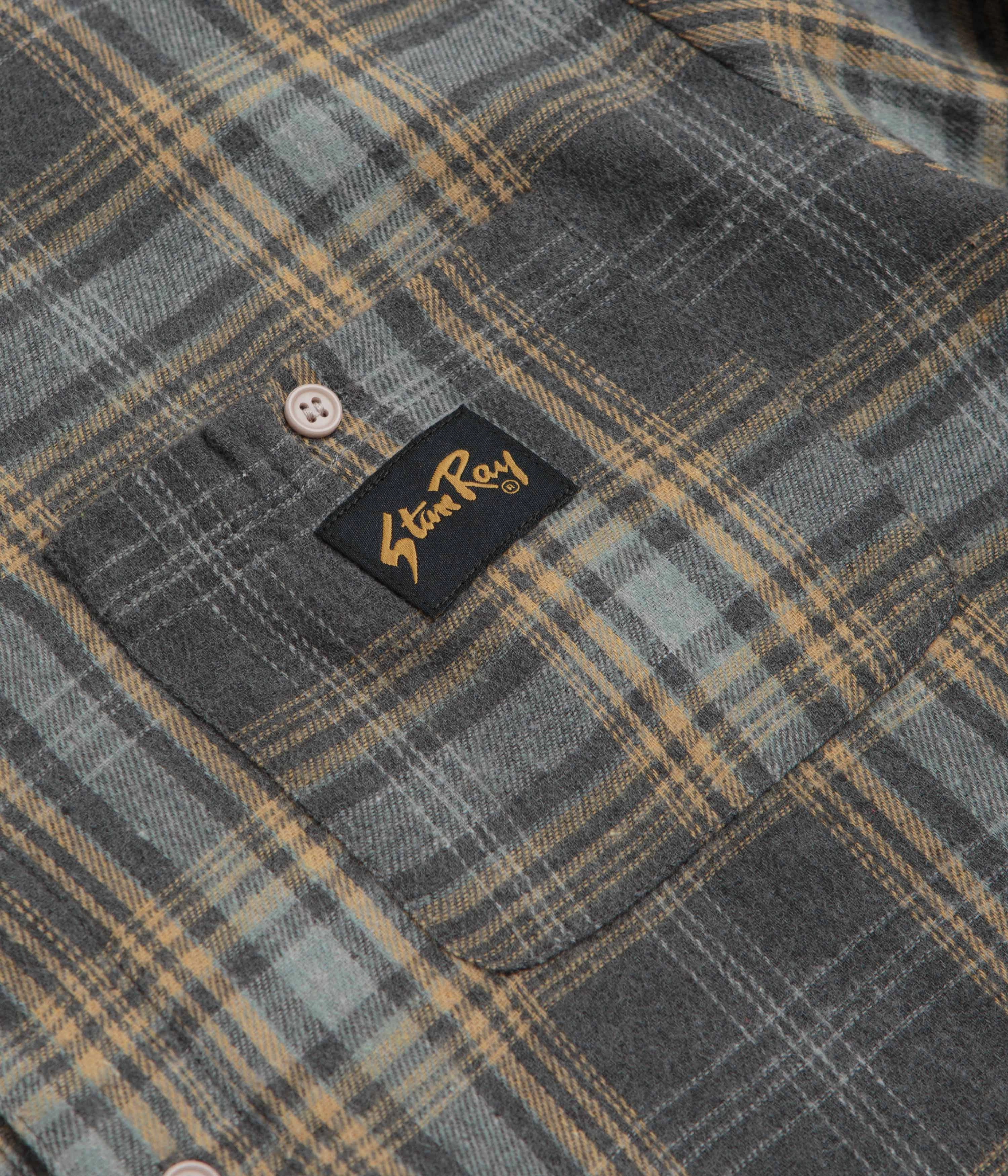 Stan Ray Flannel Shirt - Charcoal Plaid Geometric Print Stylish Design