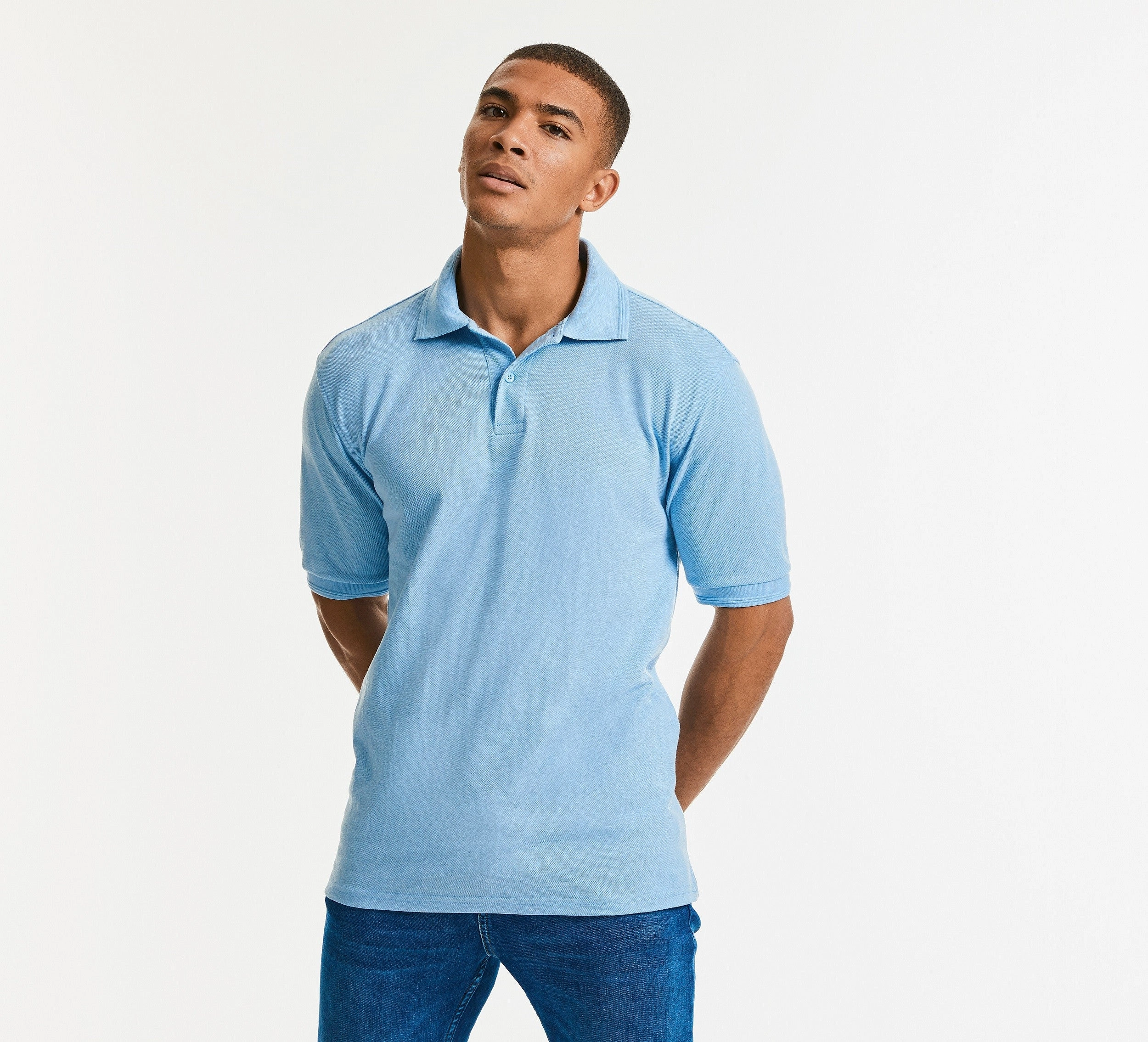 Stylish Design Bound Edge Detailing Hard Wearing Polycotton Polo | BLACK