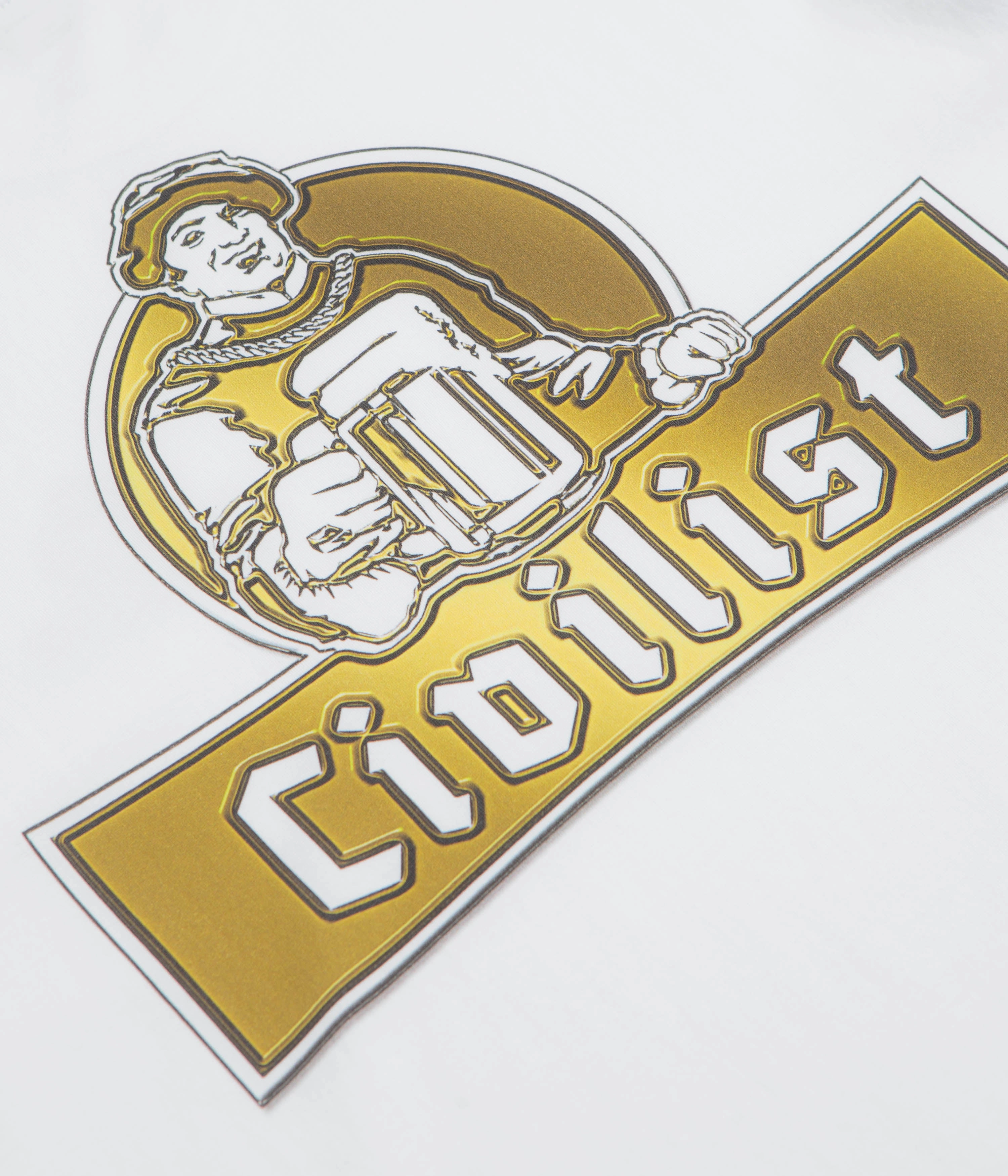 Civilist Schulle Chrome T-Shirt - White SkinFriendlyFibers Urban Fashion