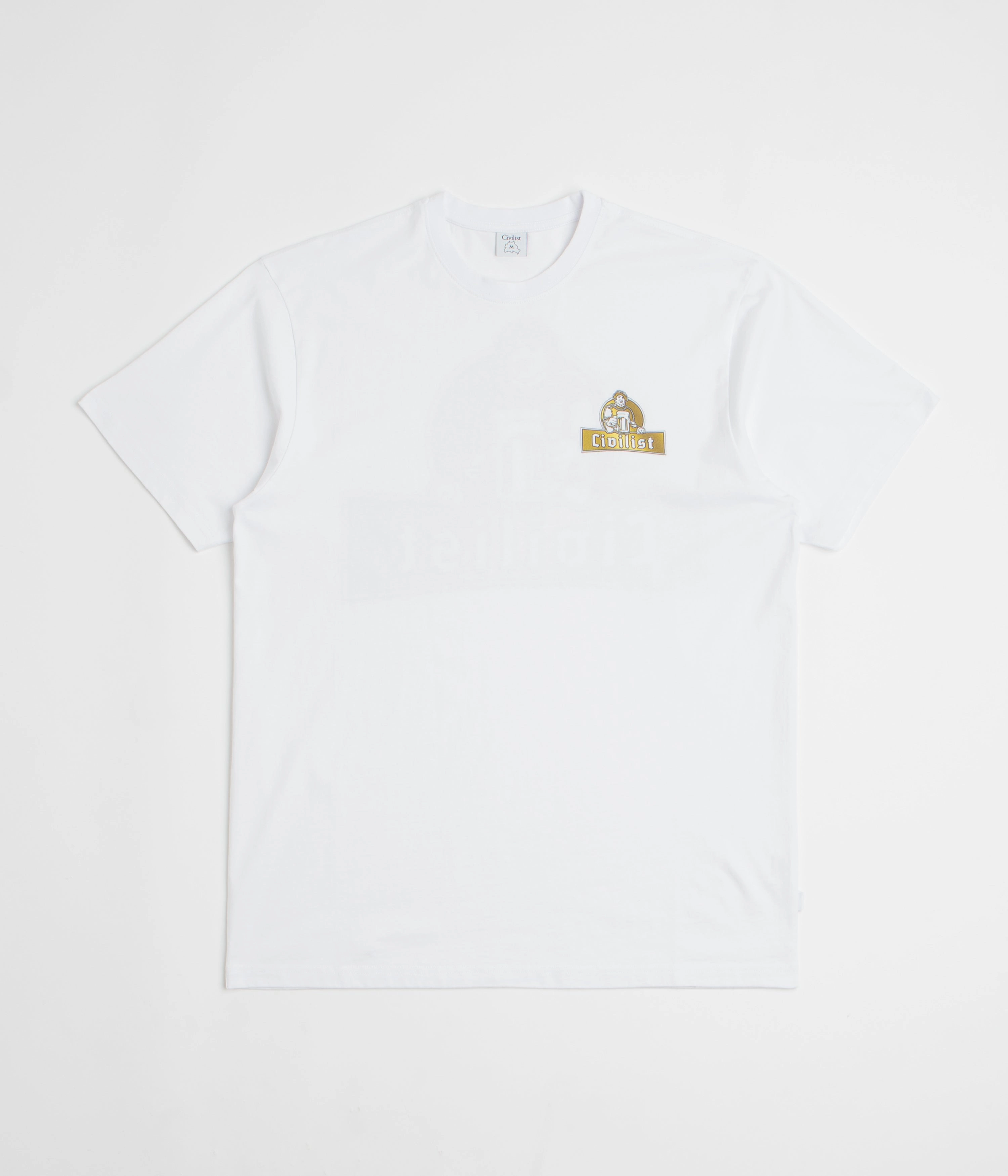 Essential Style Wear Timeless and Chic Civilist Schulle Chrome T-Shirt - White