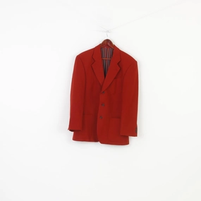 Trek Ready Fashionable Style Strellson Men 48 Blazer Burgundy Wool Elegant Classic Single Breasted Switzerland  Jacket