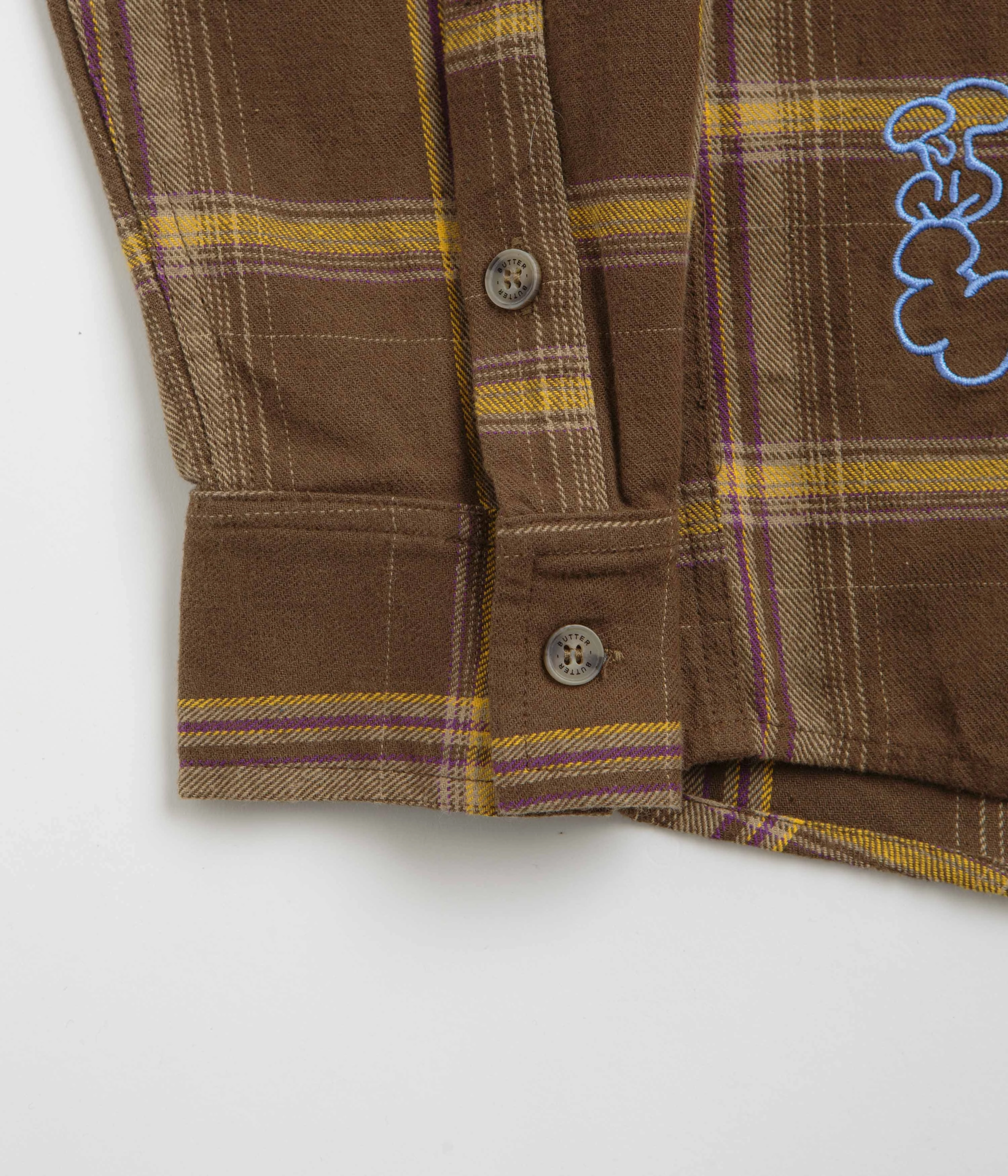 Butter Goods Bugs Flannel Shirt - Chestnut Odor Control Fabric Unisex Design