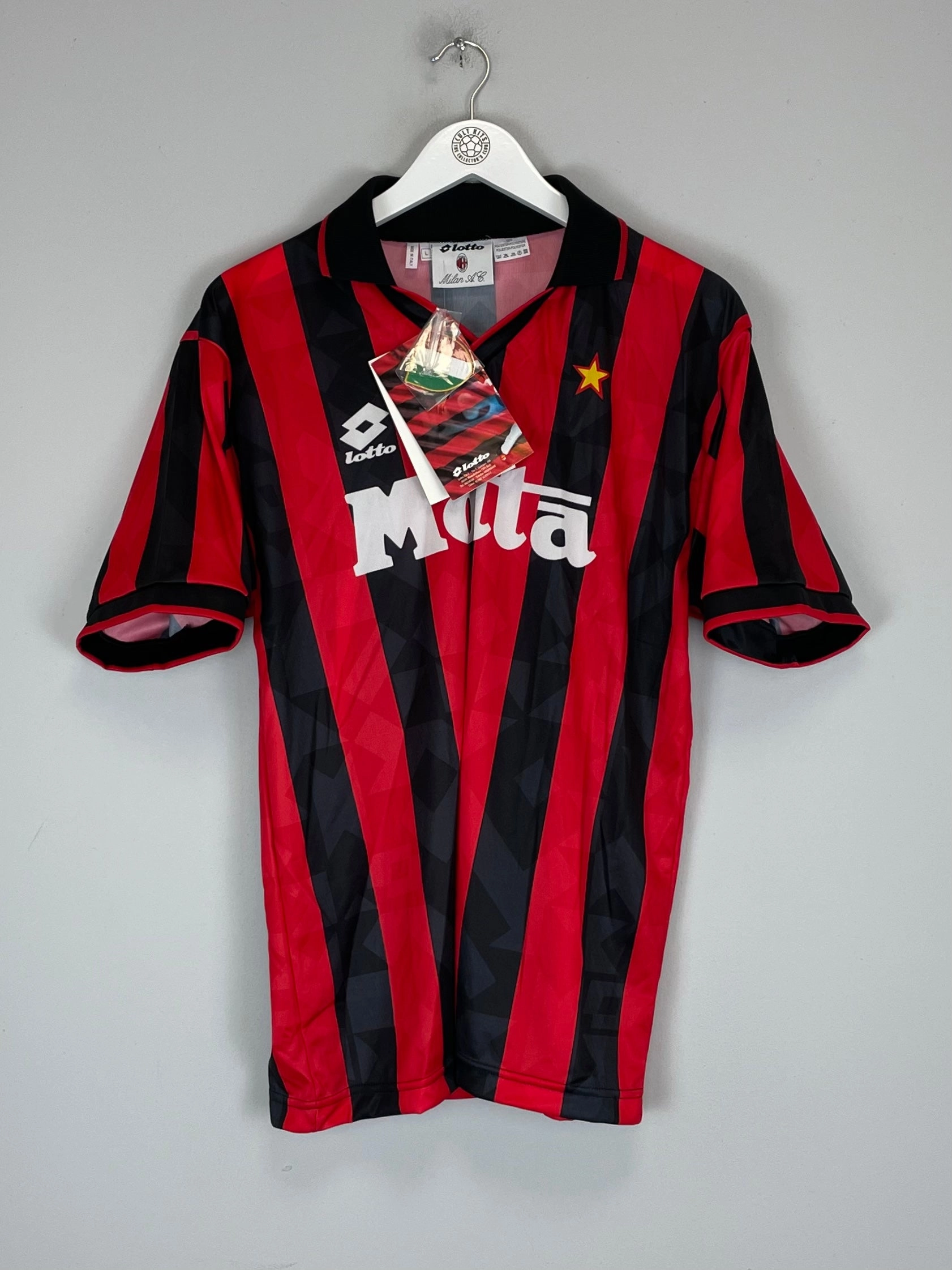 1993/94 AC MILAN *BNWT* HOME SHIRT (L) LOTTO Run Control