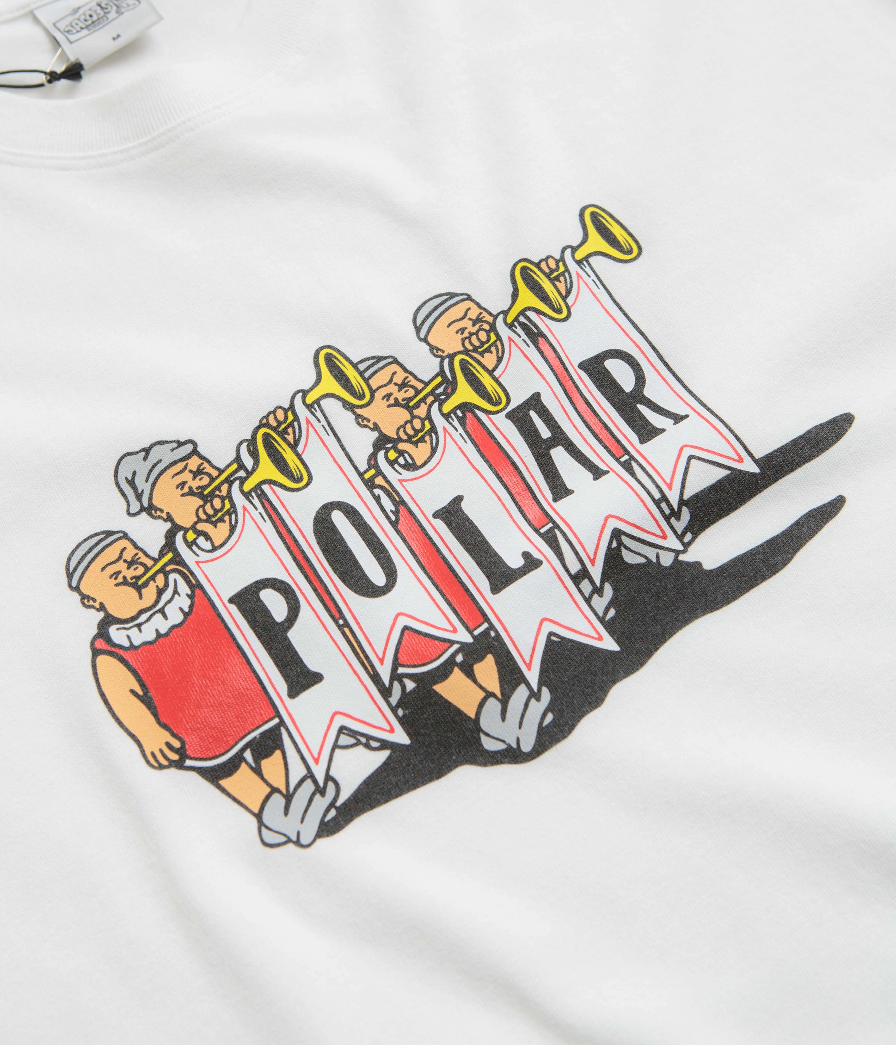 Polar Trumpets T-Shirt - White Reinforced Hems Printed Logo