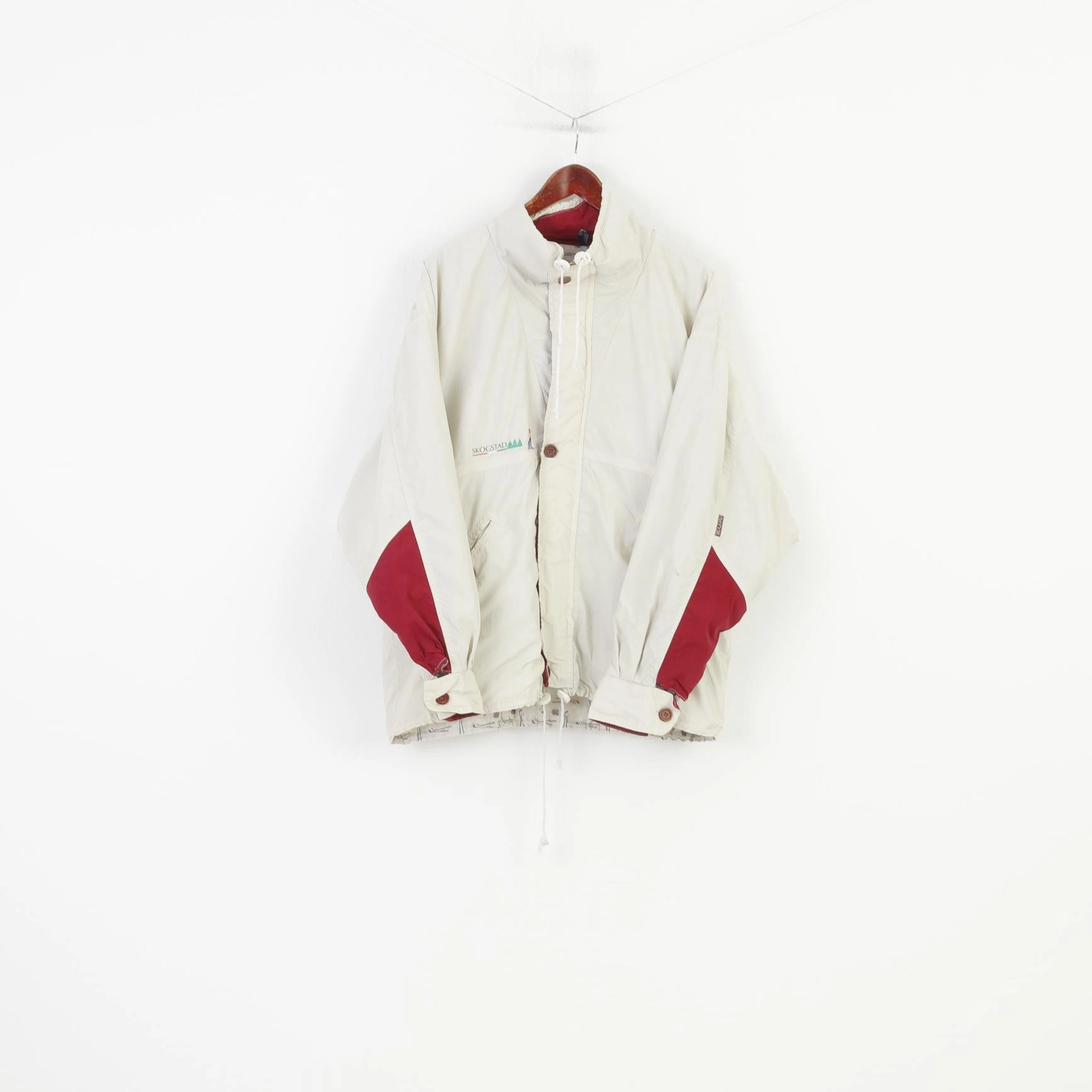 fireplace Nightwear Skogstad Men L Jacket Beige Lightweight Golf Full Zipper Retro Sport Vintage Natural Conceptlife Top