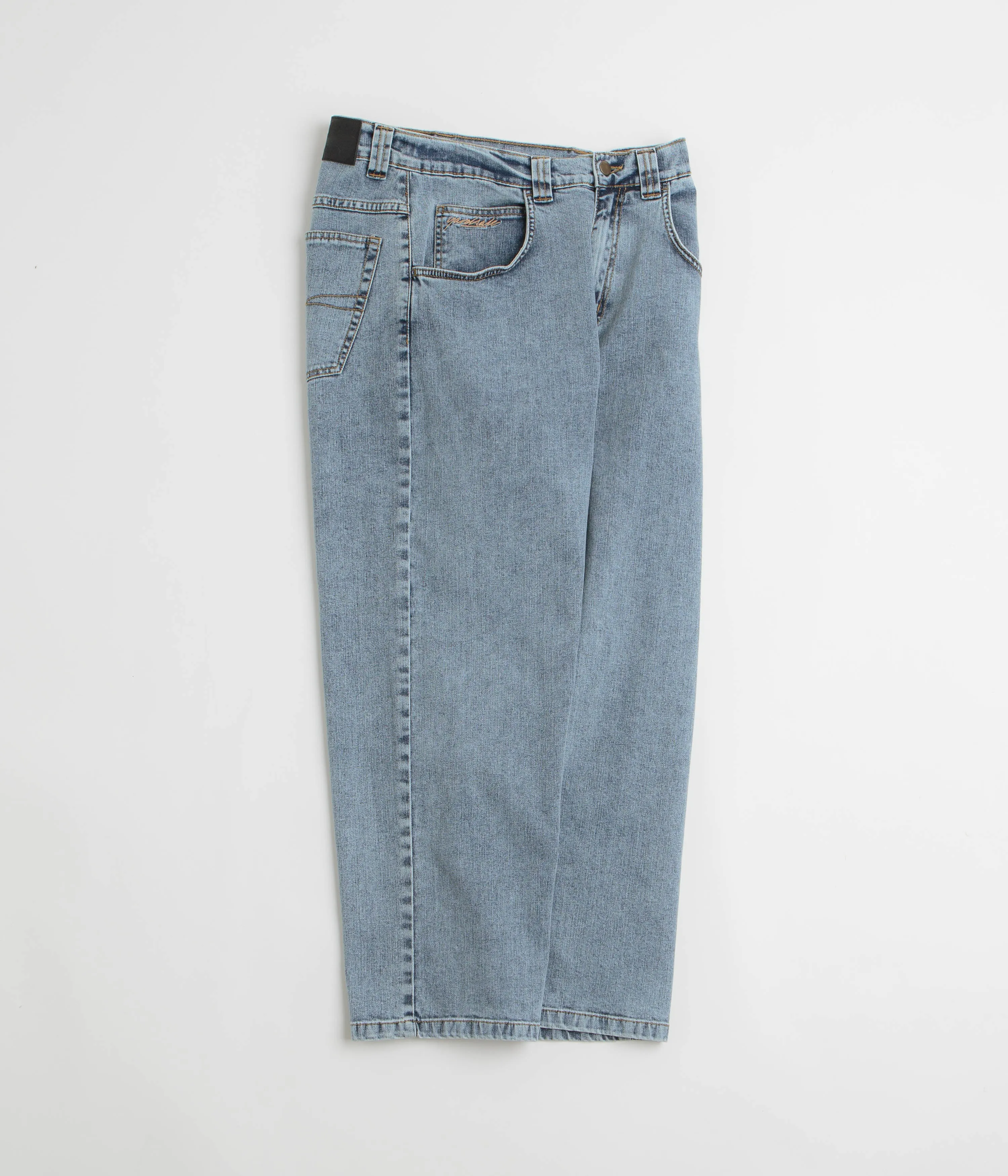 Work Meeting Unisex Wear Weekend Warrior Yardsale Ivory Slub Jeans - Light Denim