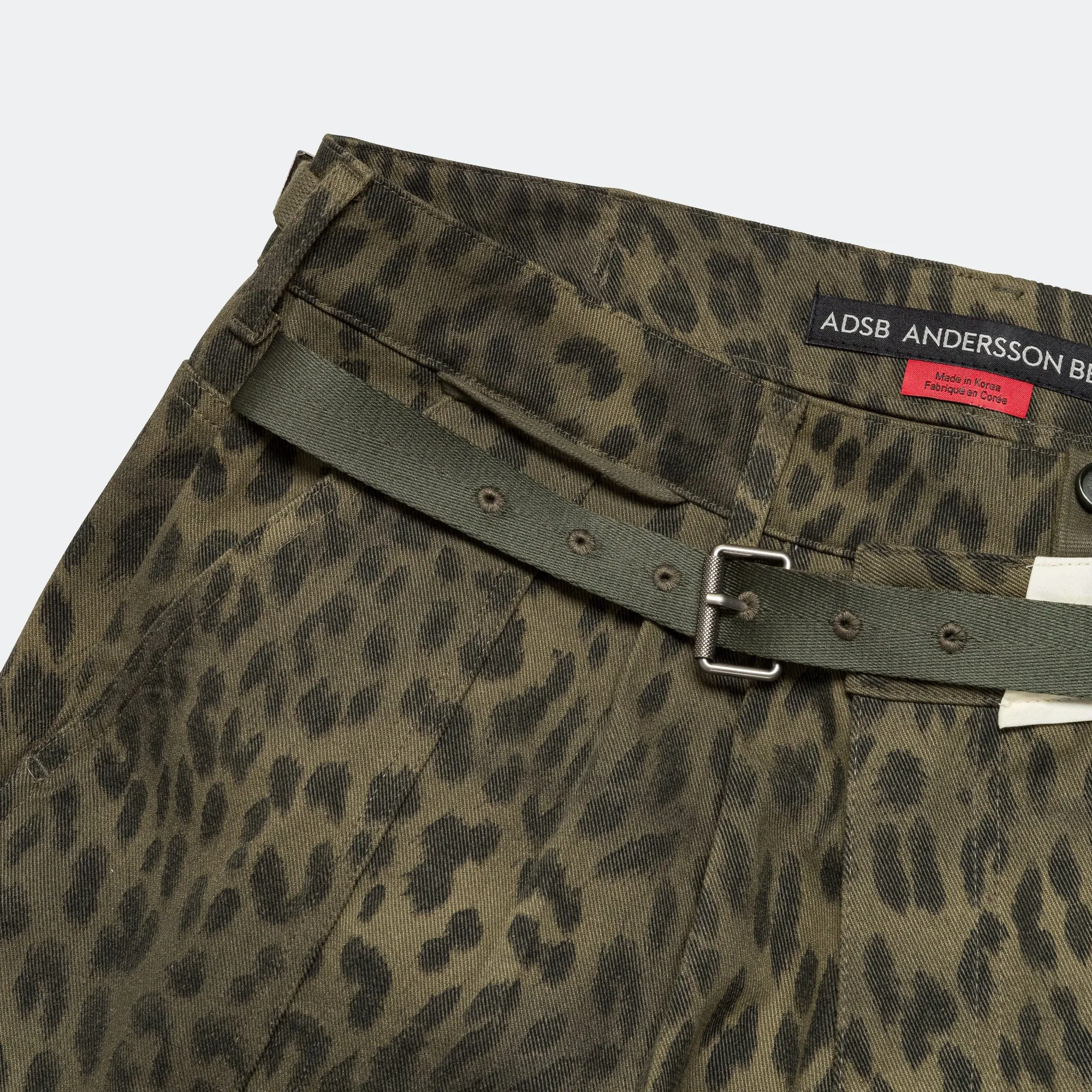 Always Appropriate Non Toxic Textile Certified Leopard Cross-over Wide Jeans - Khaki
