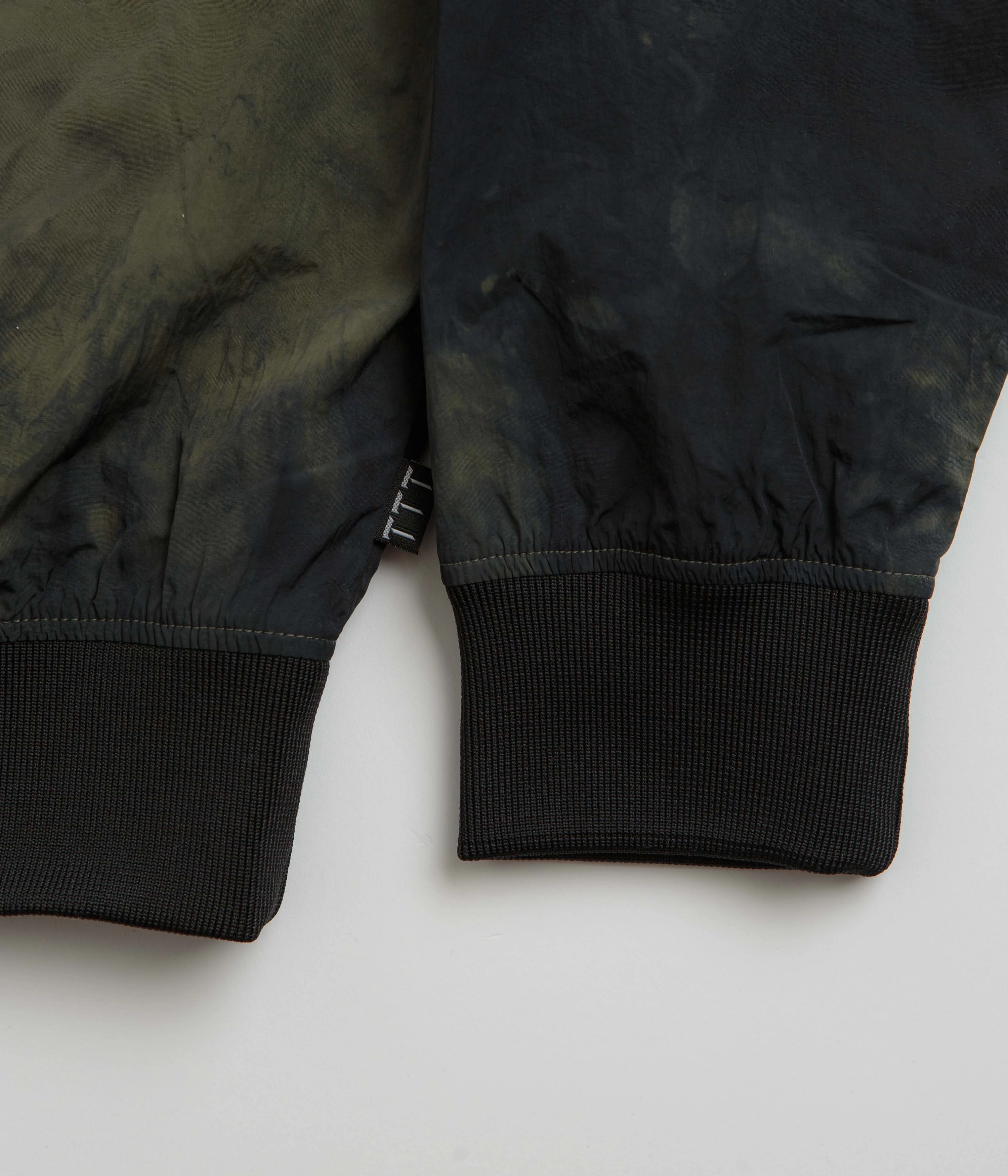 product nautical charm Zippered Pocket The Trilogy Tapes Tech Sports Crewneck Sweatshirt - Black / Olive Marble