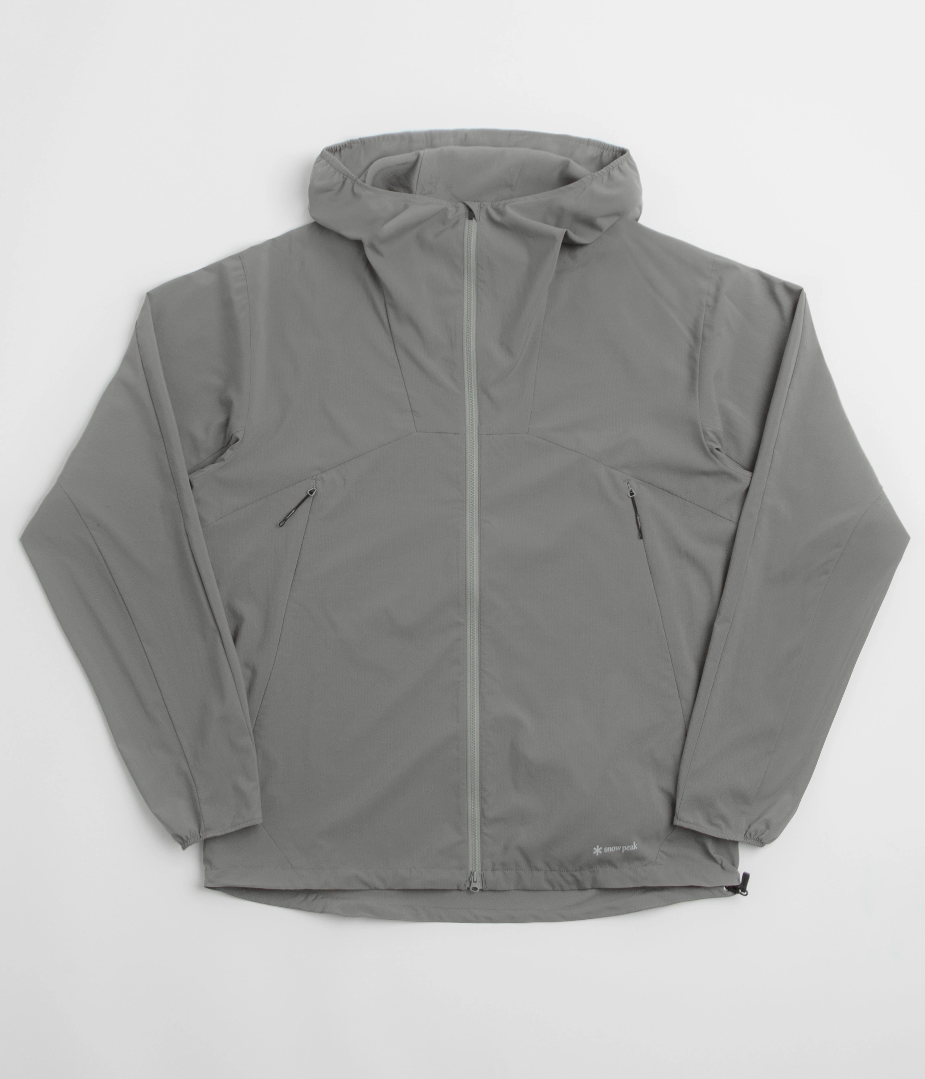 Snow Peak Shadow Ripstop Jacket - Light Olive High Collar Design