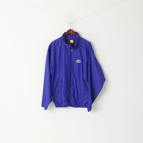 LaserCut Ventilation Zones Louis Garneau Men XL Jacket Bike Purple Lightweight Zip Up Cycling Activewear Top